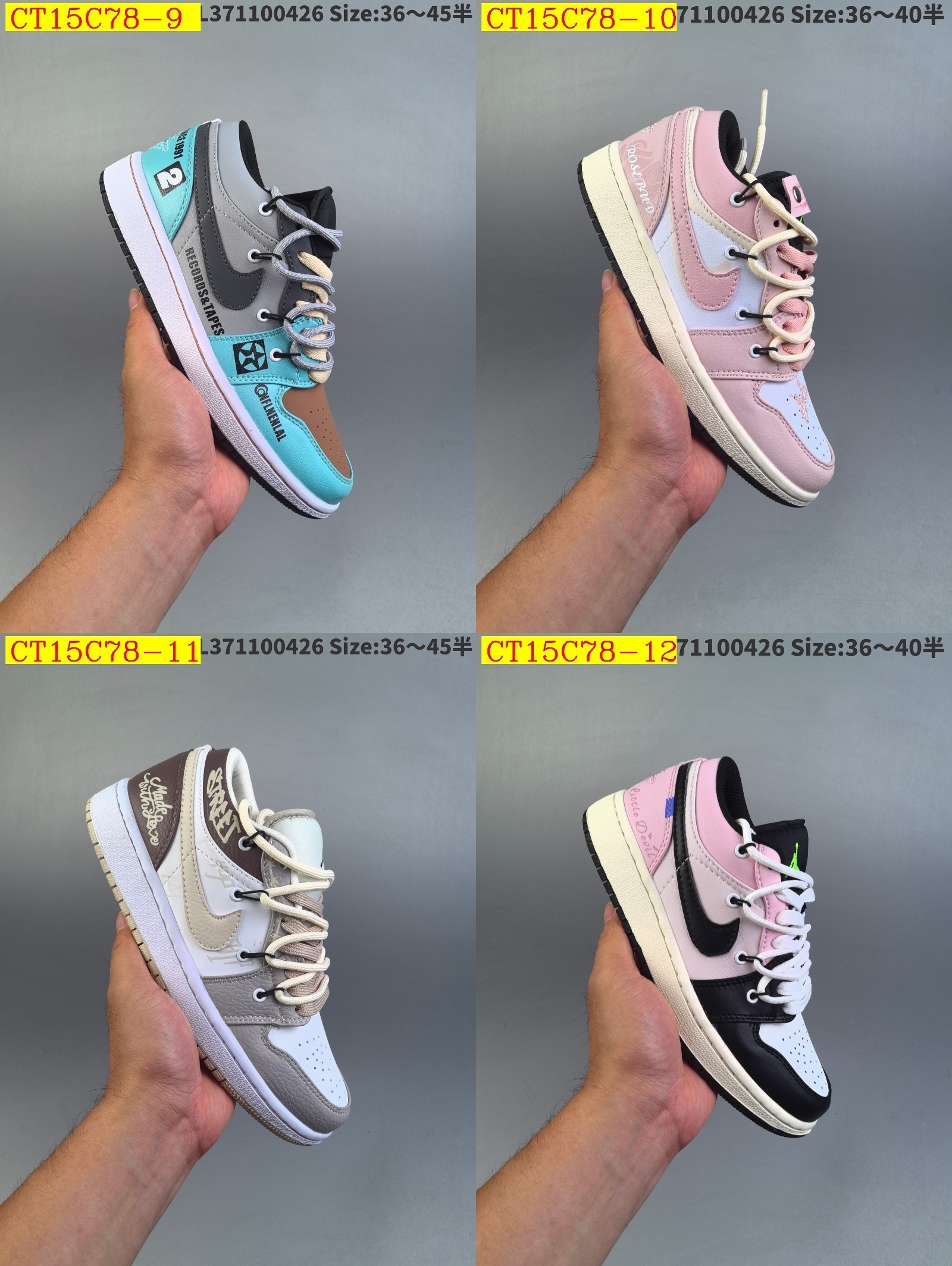 45$ new_dh Nike Wmns Air Jordan 1 Low GS size 36-45 92624024937 CT15C78 gallery