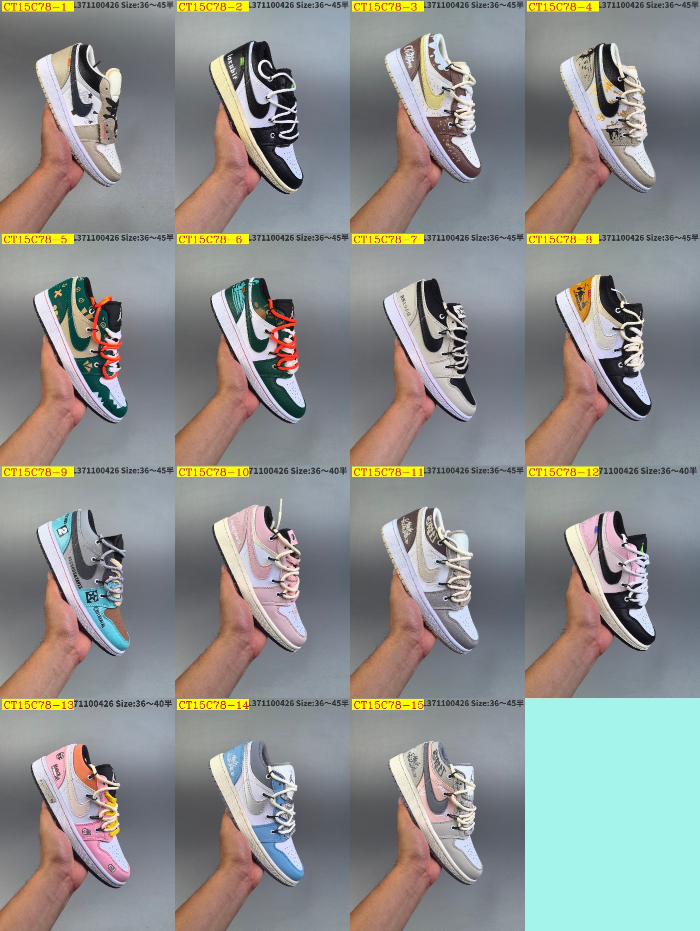 45$ new_dh Nike Wmns Air Jordan 1 Low GS size 36-45 92624024937 CT15C78 gallery