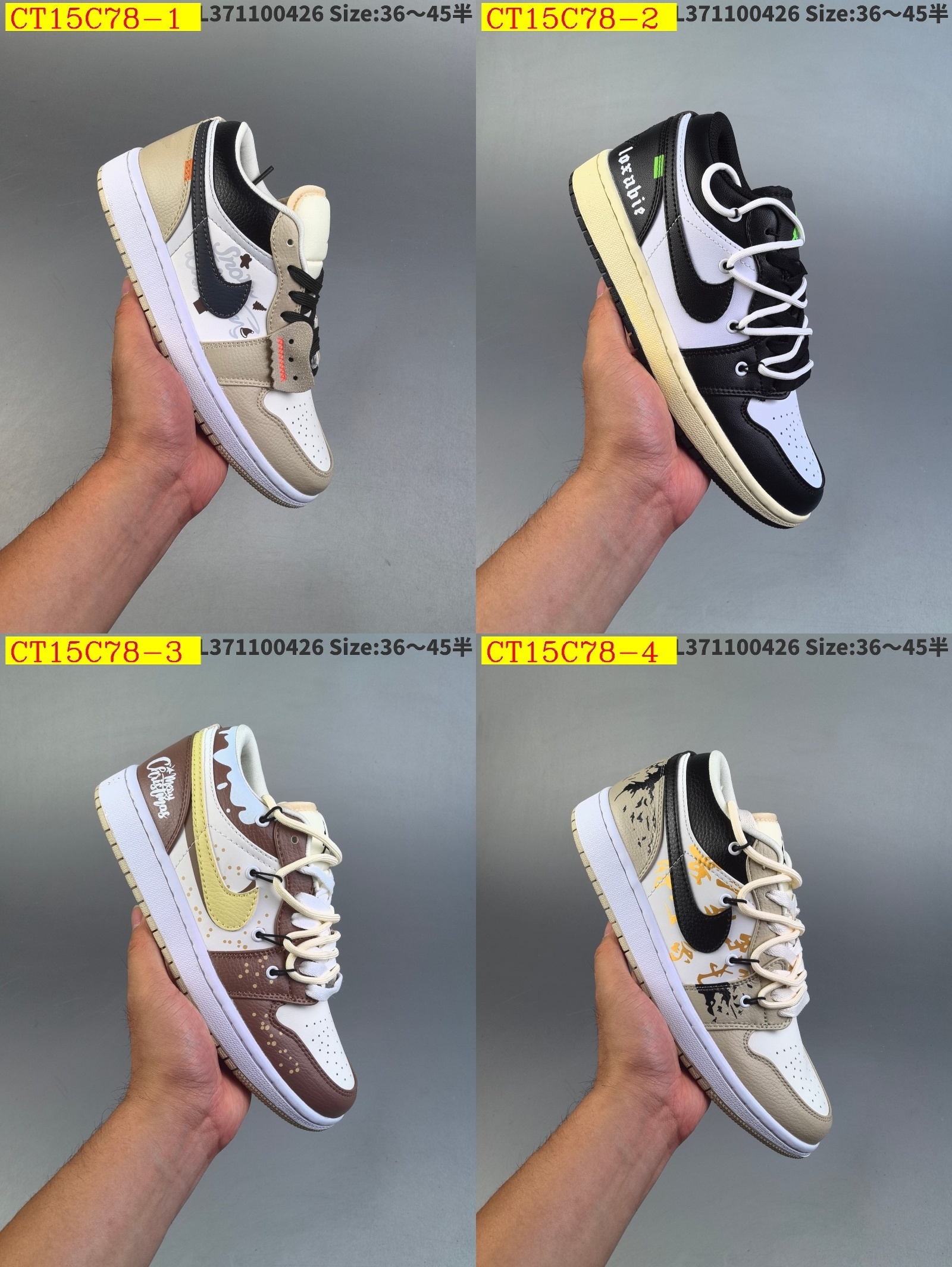 45$ new_dh Nike Wmns Air Jordan 1 Low GS size 36-45 92624024937 CT15C78 gallery