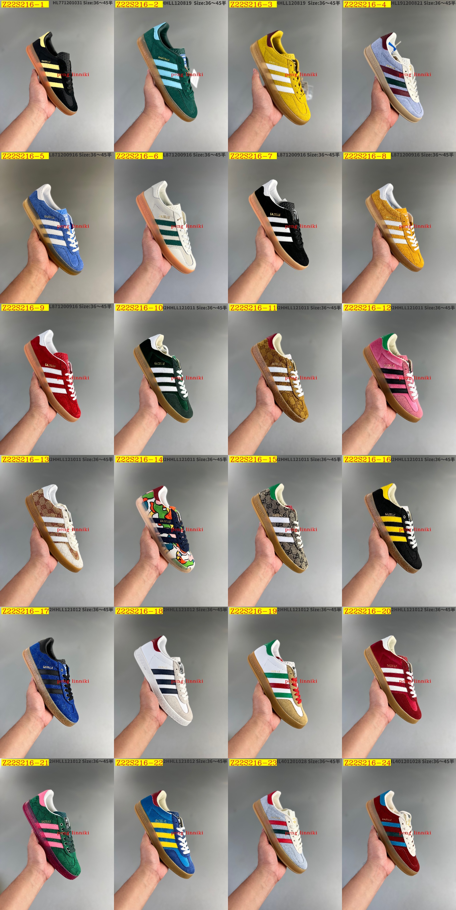 45$ new_dh adidas Originals Gazelle INdoor SIZE 36-45 22849034130 Z22S216 gallery