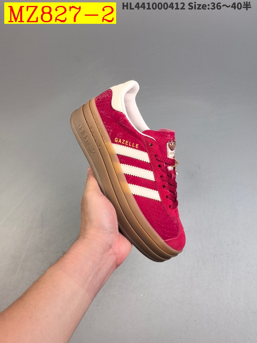 46$ Adidas originals GAZELLE BOLD CNY half size 36-45 125030 MZ827 gallery
