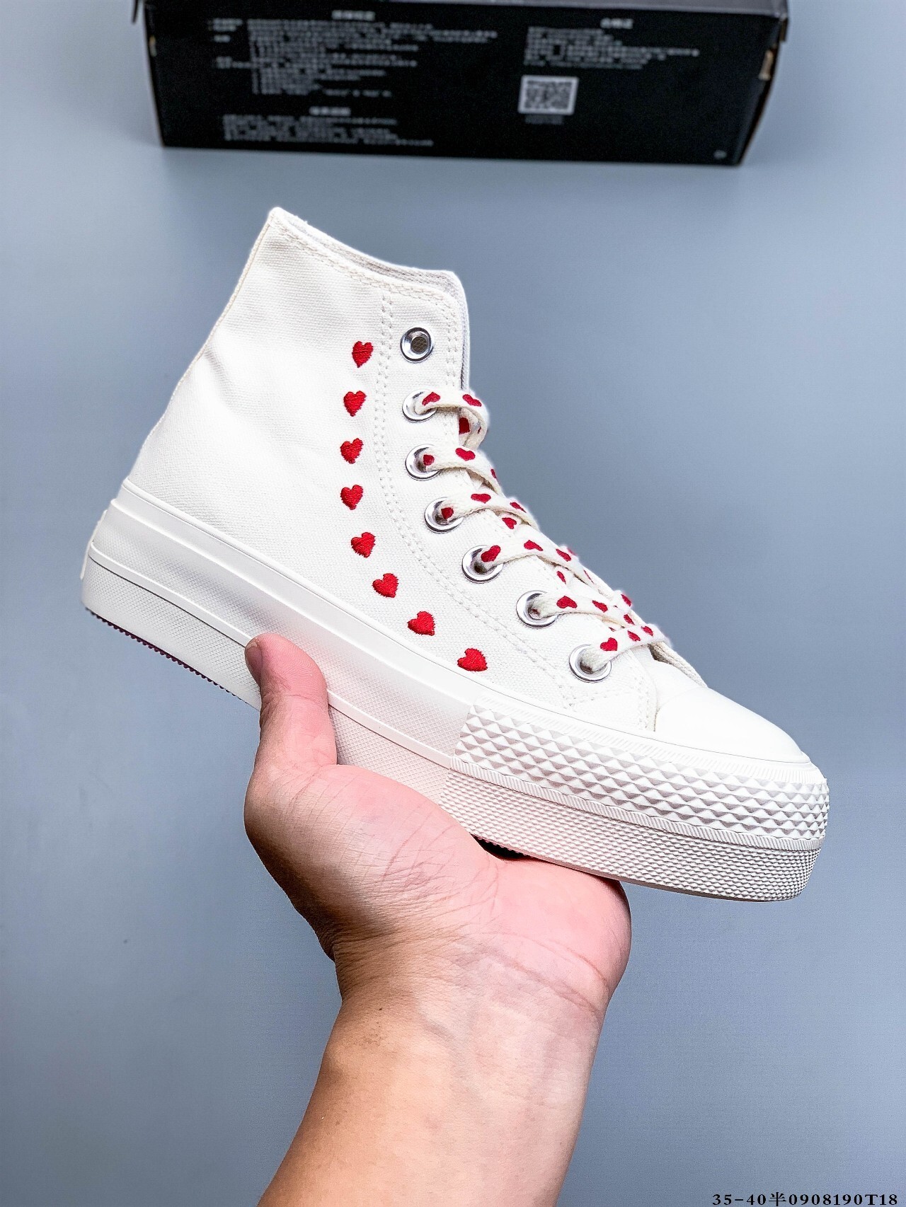 46$ CONVERSE All Star Platform Size 35-40 411840 QT1156 gallery