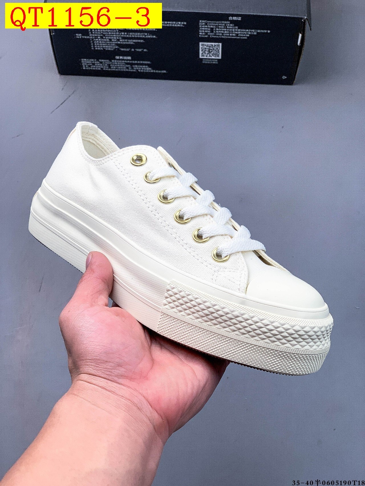 46$ CONVERSE All Star Platform Size 35-40 411840 QT1156 gallery