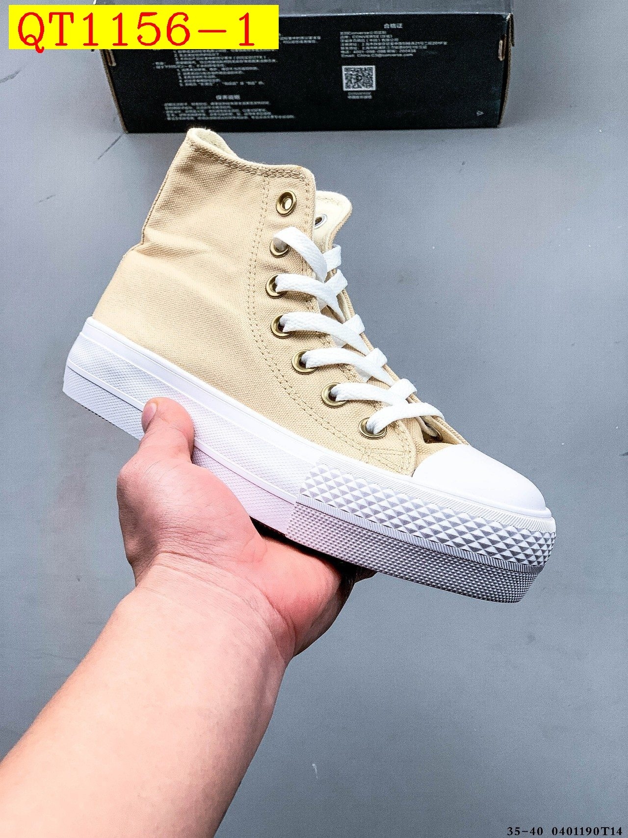 46$ CONVERSE All Star Platform Size 35-40 411840 QT1156 gallery