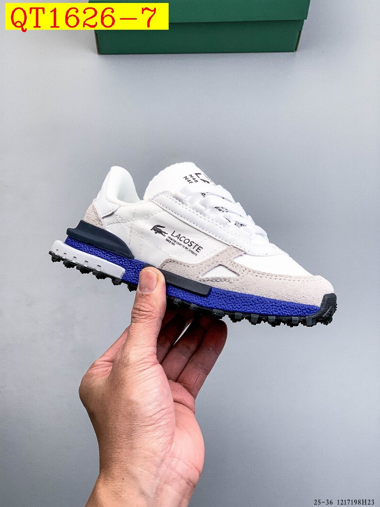 46$ LACOSTE 25 Shoes for kids Size 25-36 823380 QT1626 gallery