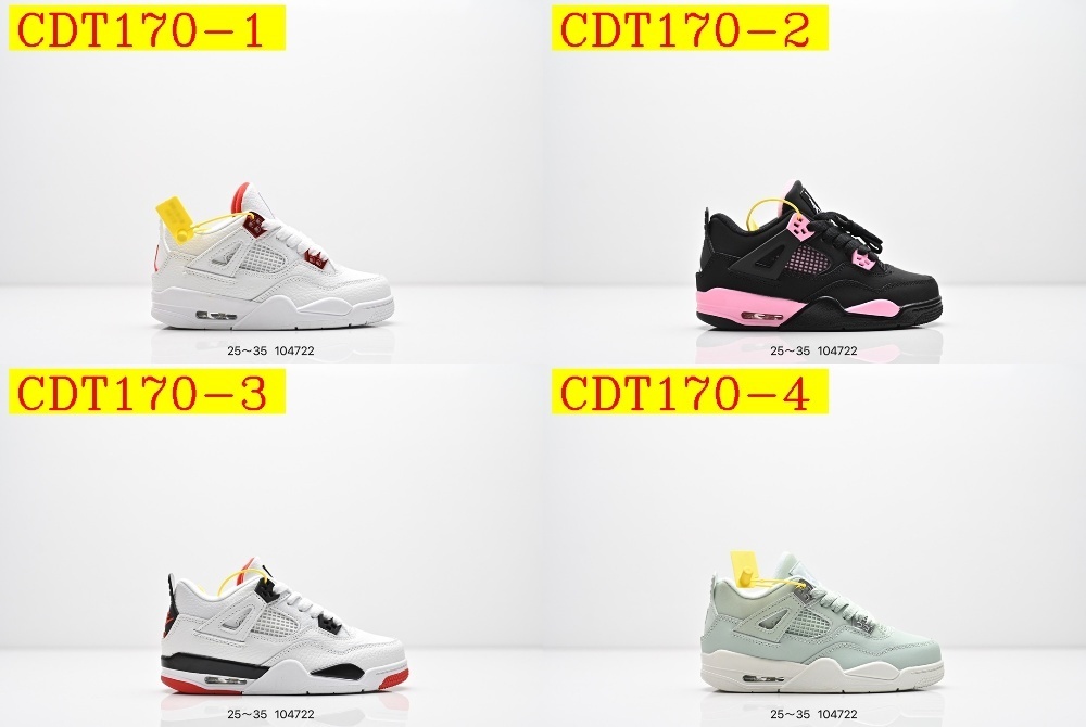 46$ Nike Air Jordan 4 Retro for kids size 25-35 728540 CDT170 gallery