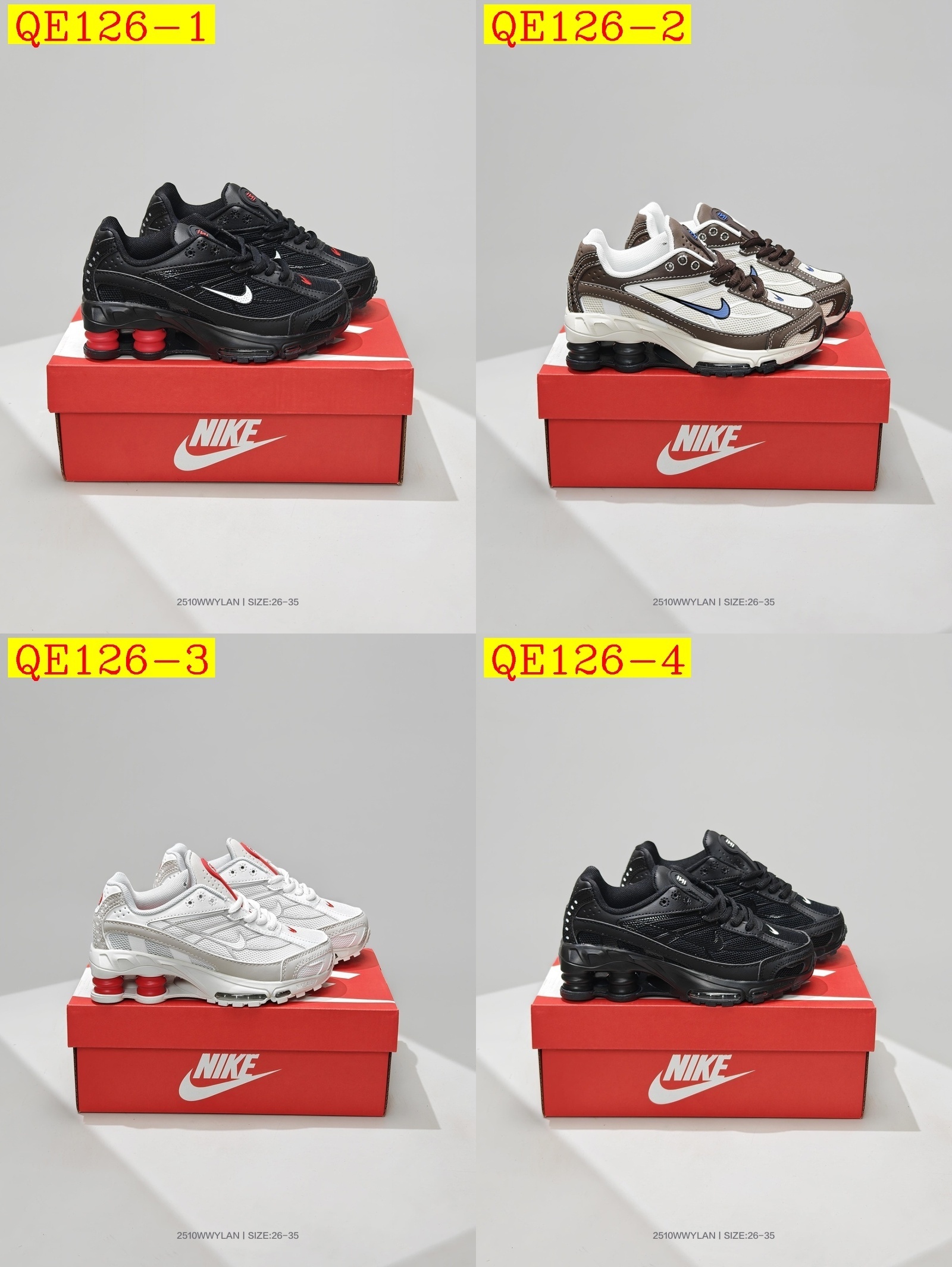 46$ Nike Shox Ride 2 SP for kids Size 26-35 527350 QE126 gallery