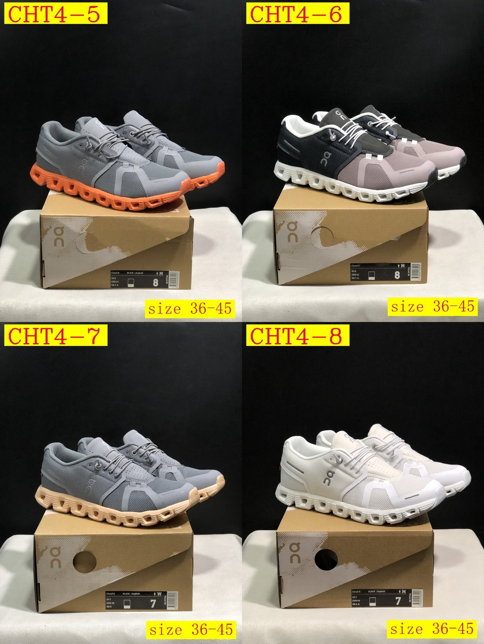 46$ On Cloud 5 2 size 36-45 CHT4 gallery