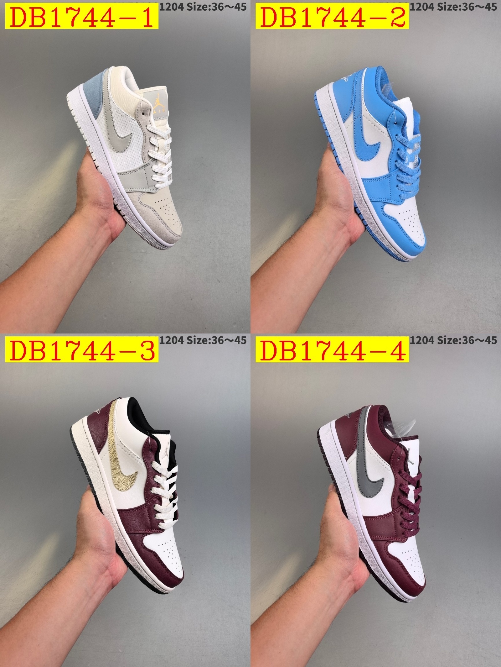 46$ dh Air Jordan 1 Low AJ1 size 36-45 42106024813 DB1744 gallery