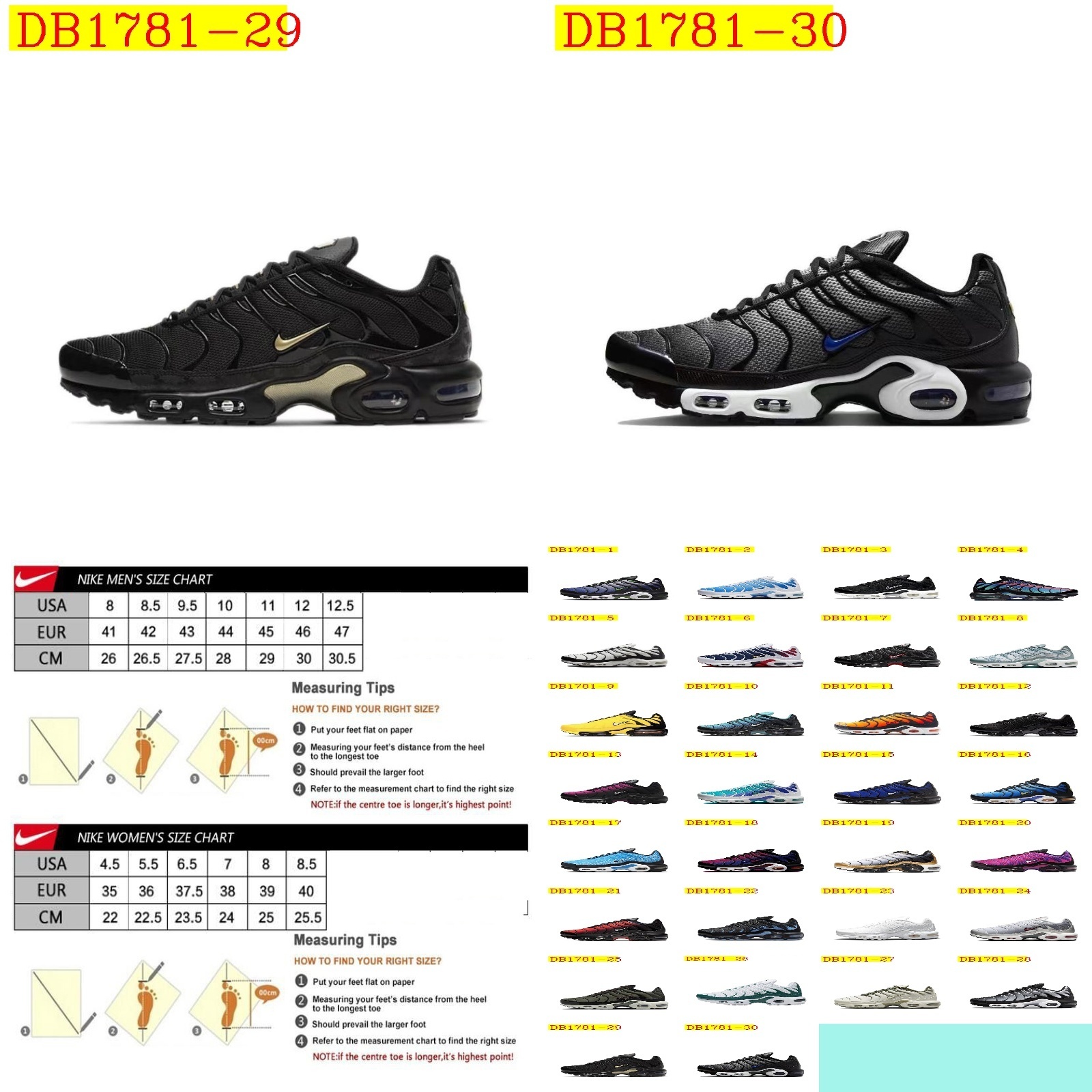 46$ dh Nike air max plus size 36-45 62325034263 DB1781 gallery