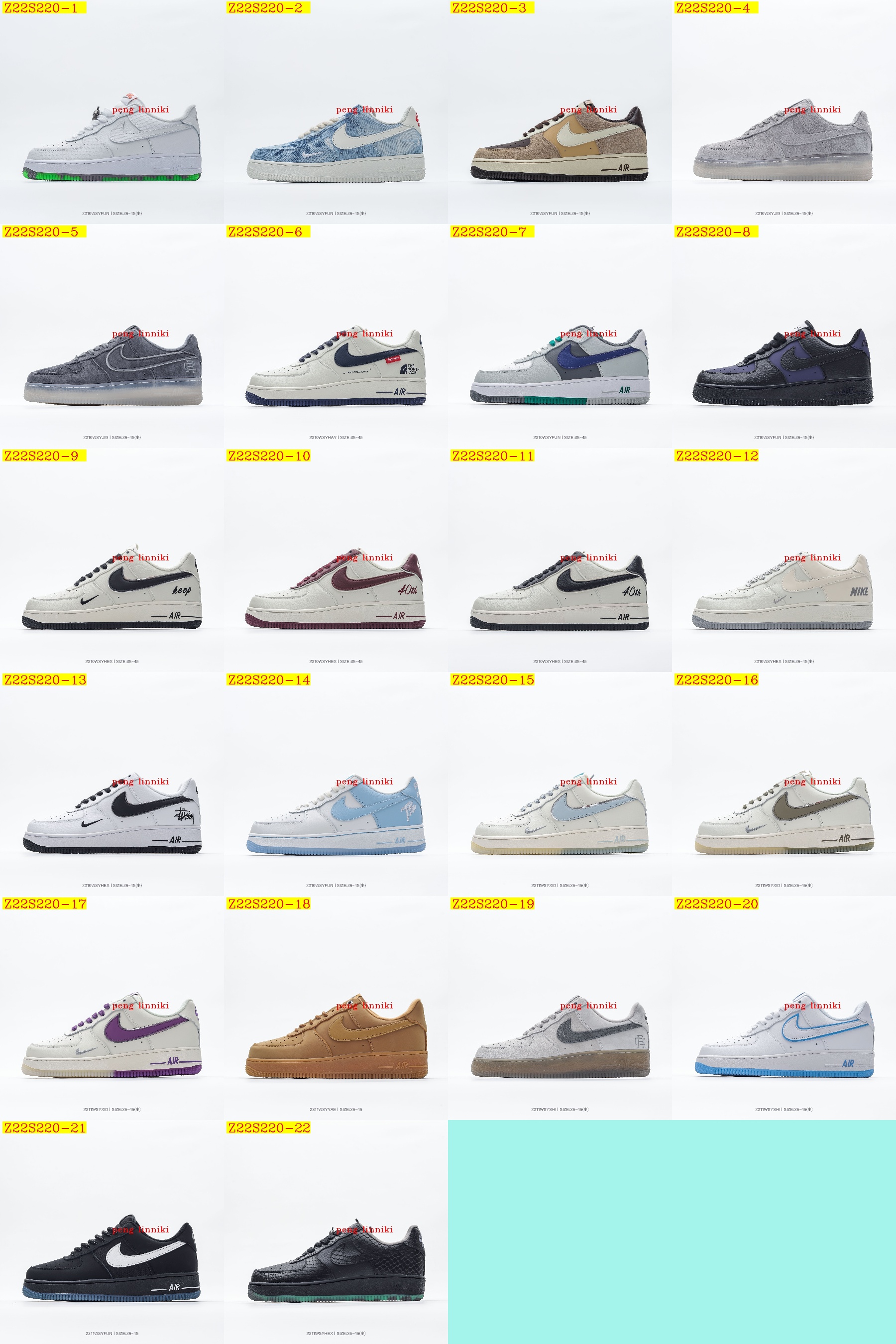 46$ new_dh Nike Air Force 1 07 Low size 36-45 32147034144 Z22S220 gallery