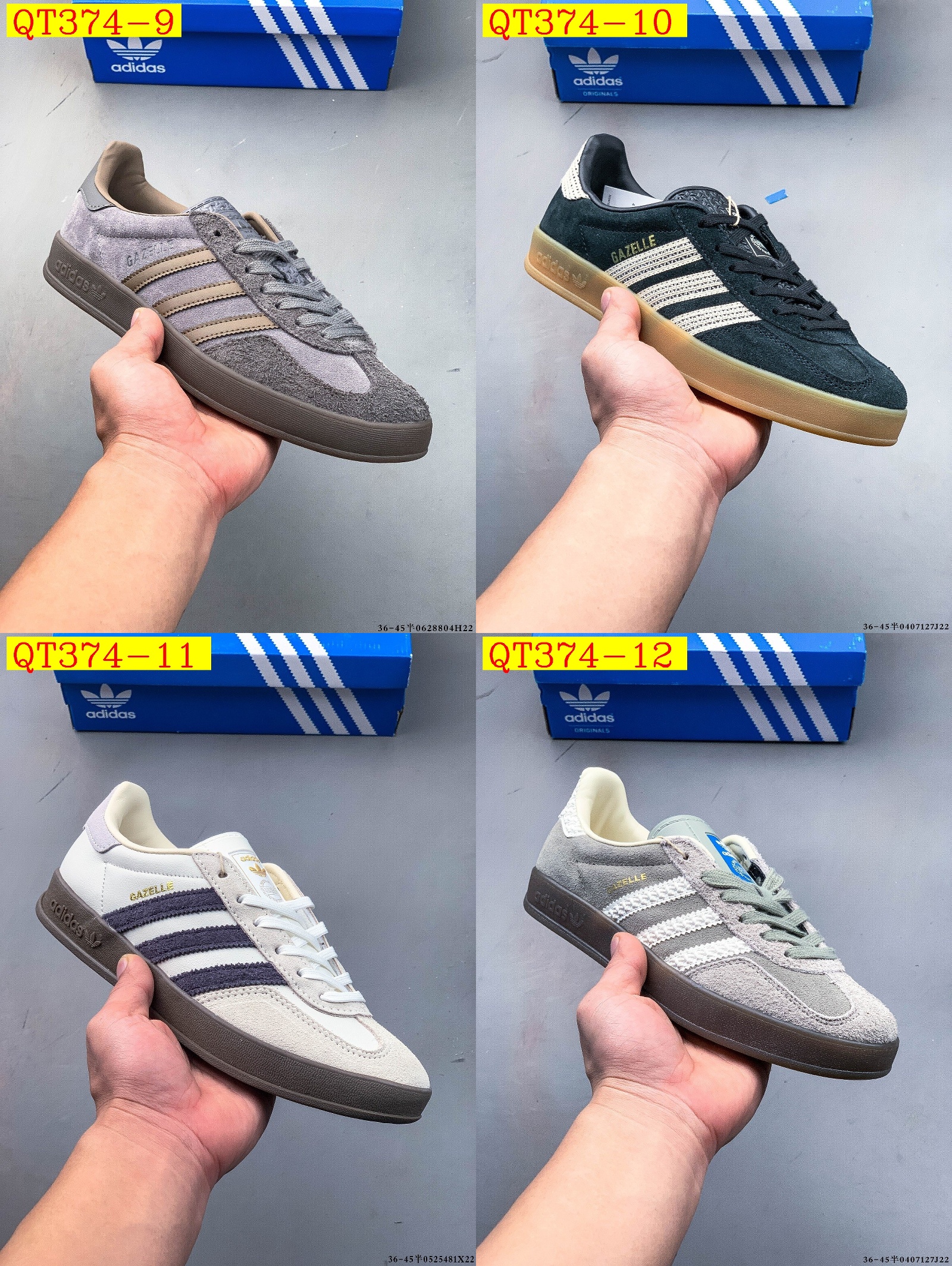 47$ Adidas Gazelle size 36-45 half 723230 QT374 gallery