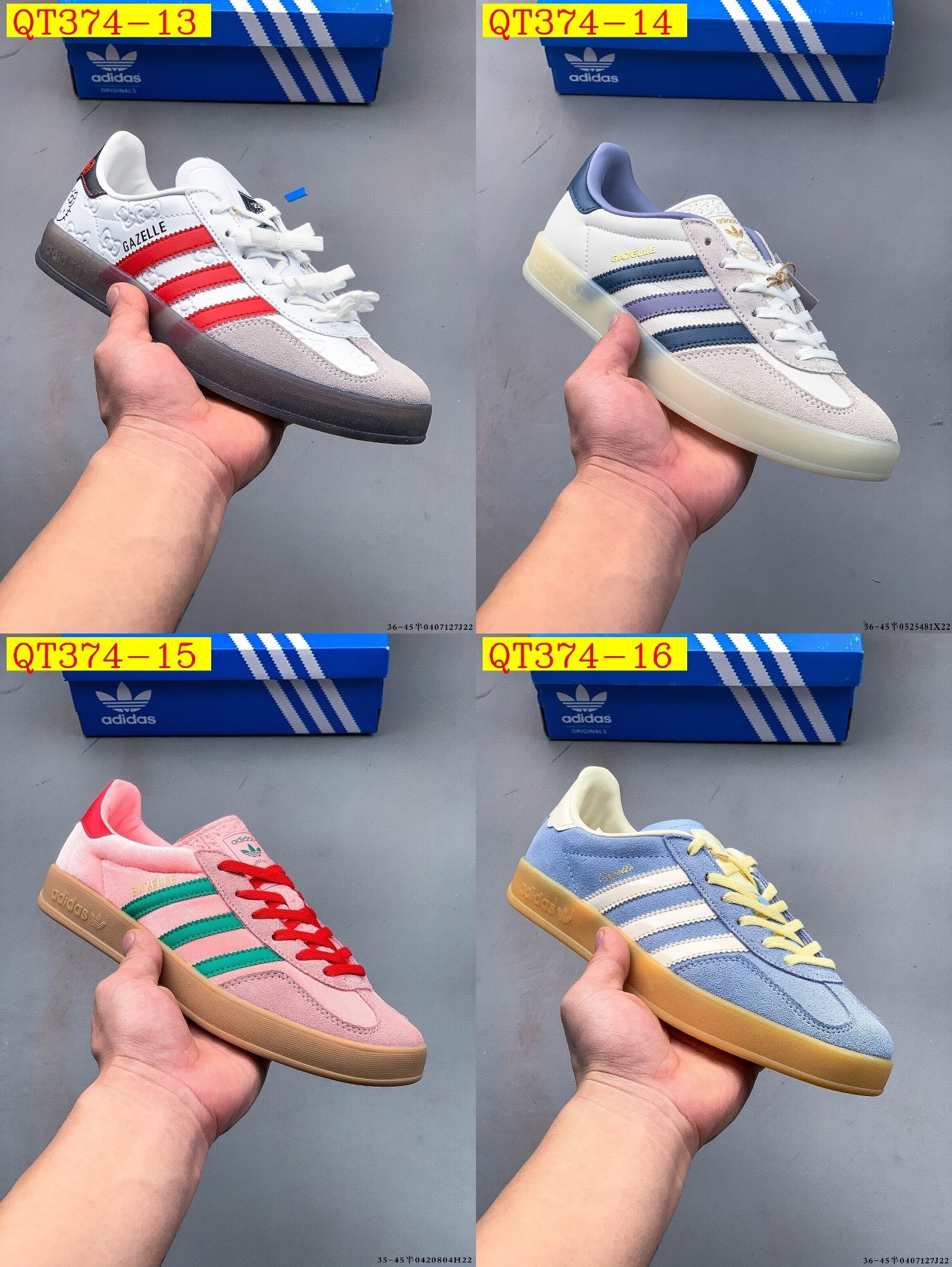 47$ Adidas Gazelle size 36-45 half 723230 QT374 gallery