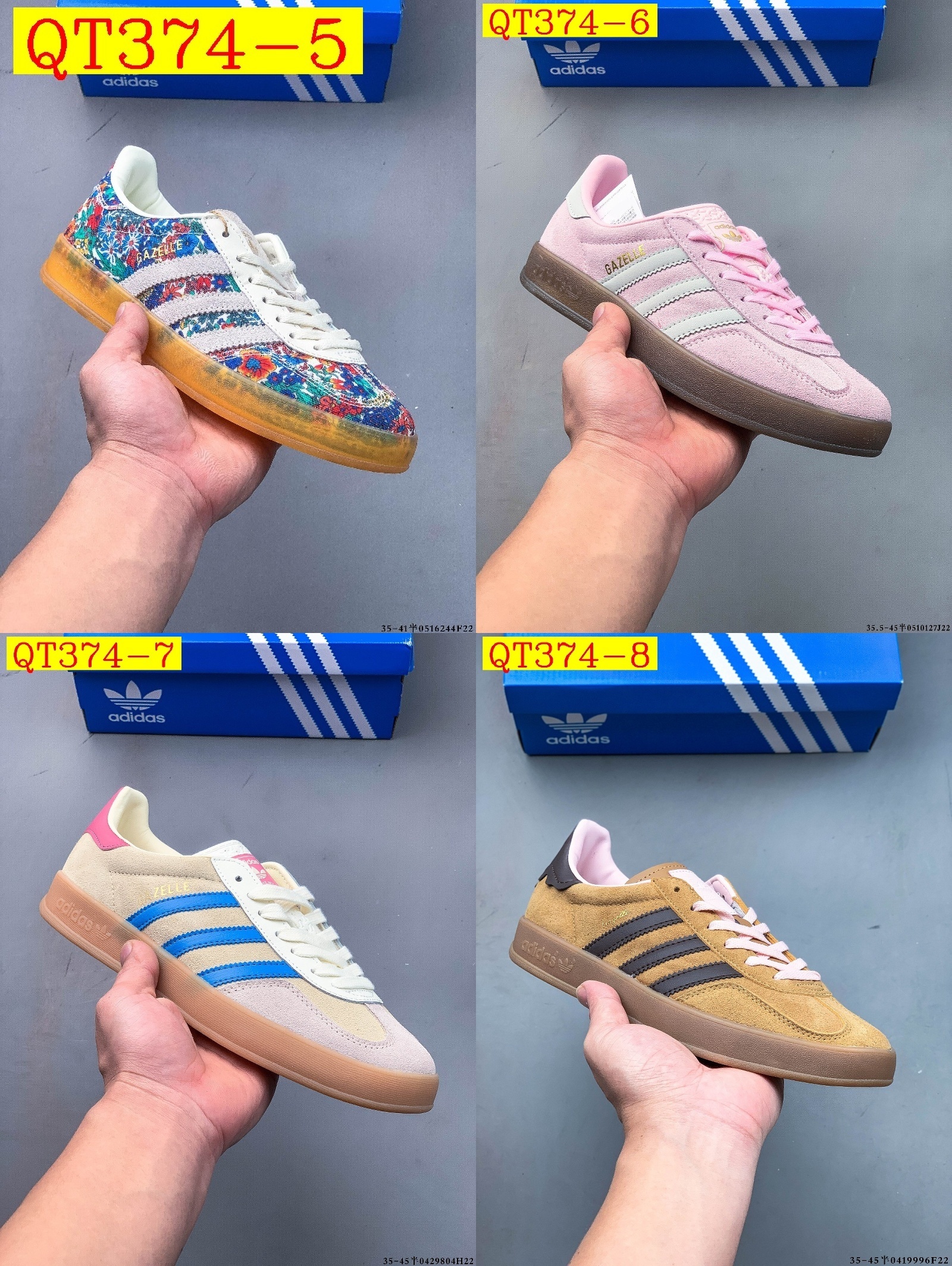 47$ Adidas Gazelle size 36-45 half 723230 QT374 gallery