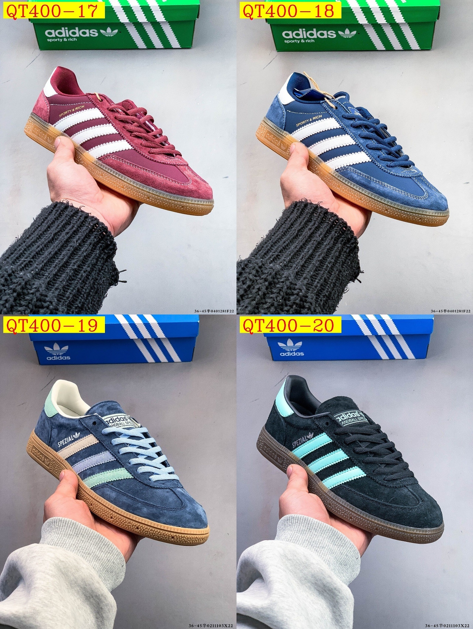 47$ Adidas HANDBALL SPEZIAL size 36-45 half 125240 QT400 gallery