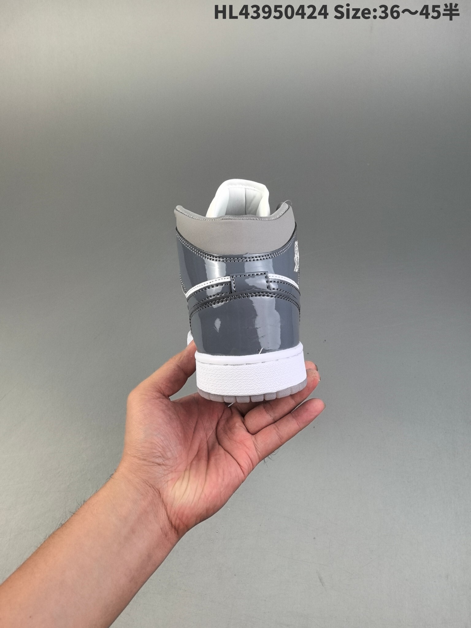 47$ Air Jordan 1 Mid Cool Grey half size 36-45 814930 MZ485 gallery