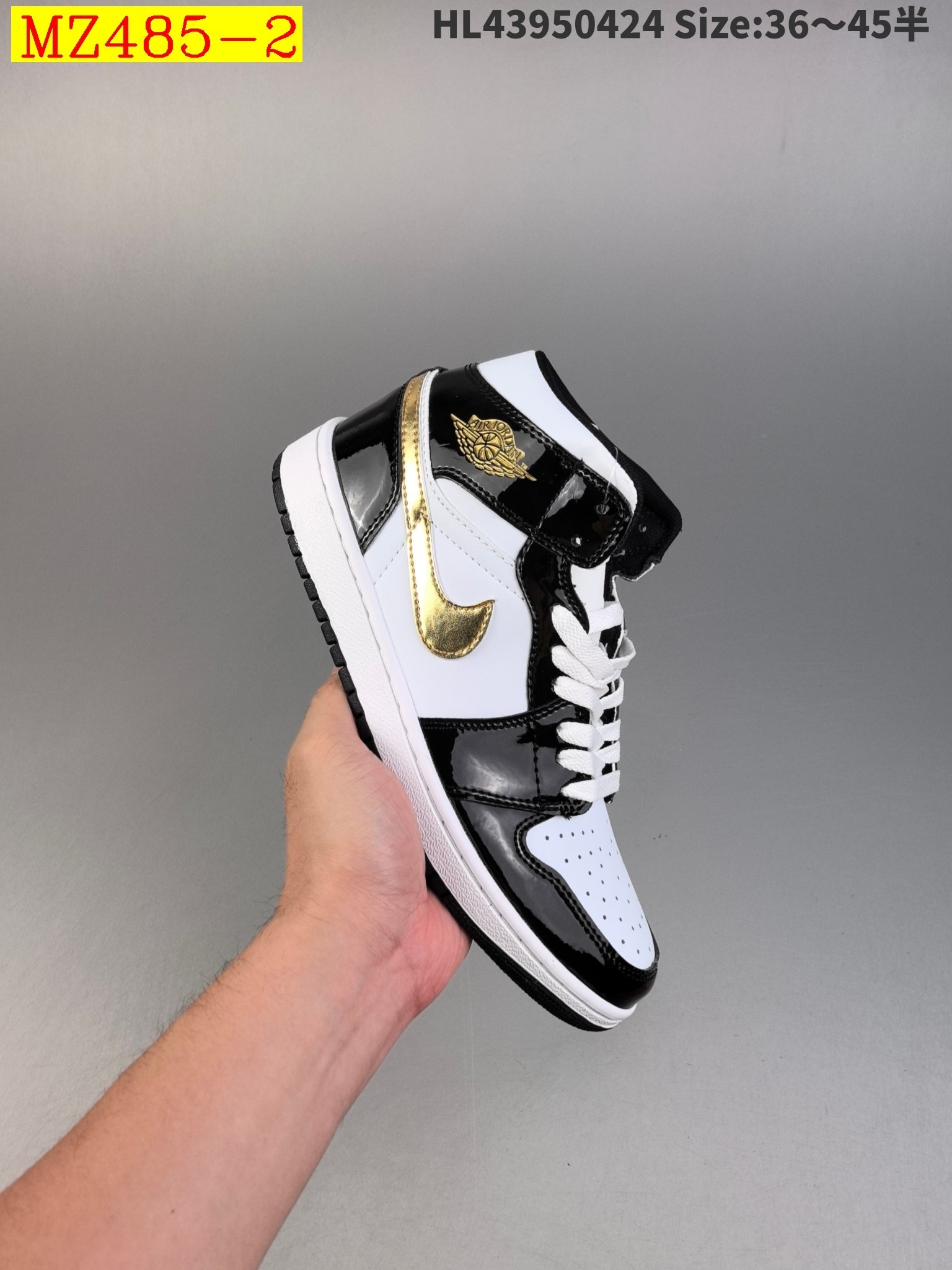 47$ Air Jordan 1 Mid Cool Grey half size 36-45 814930 MZ485 gallery