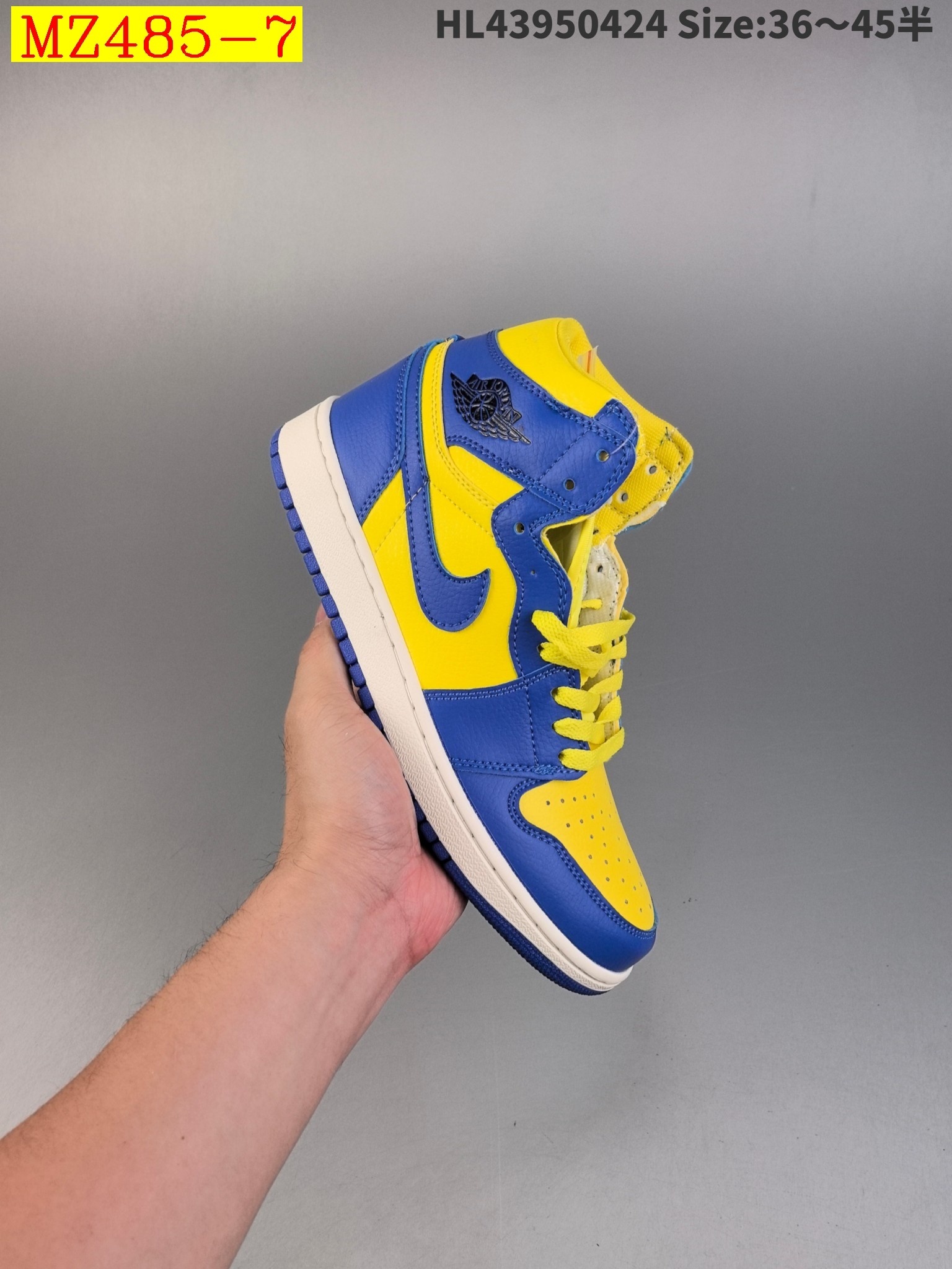 47$ Air Jordan 1 Mid Cool Grey half size 36-45 814930 MZ485 gallery