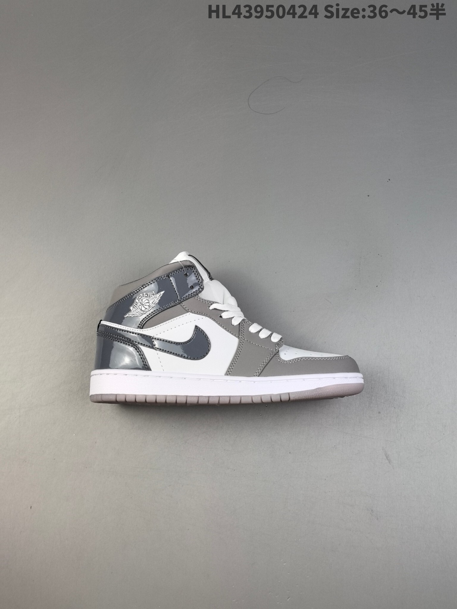 47$ Air Jordan 1 Mid Cool Grey half size 36-45 814930 MZ485 gallery