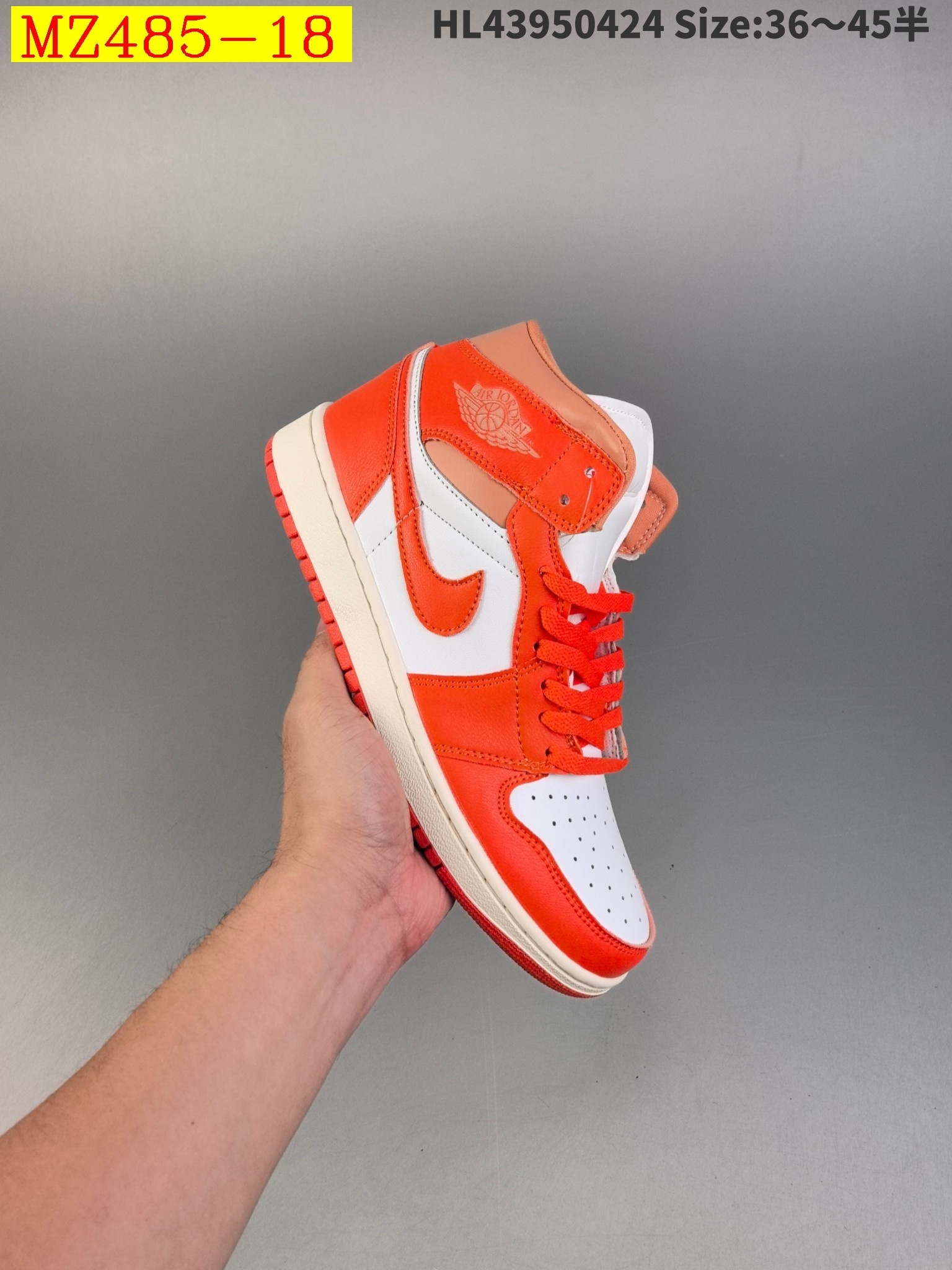 47$ Air Jordan 1 Mid Cool Grey half size 36-45 814930 MZ485 gallery