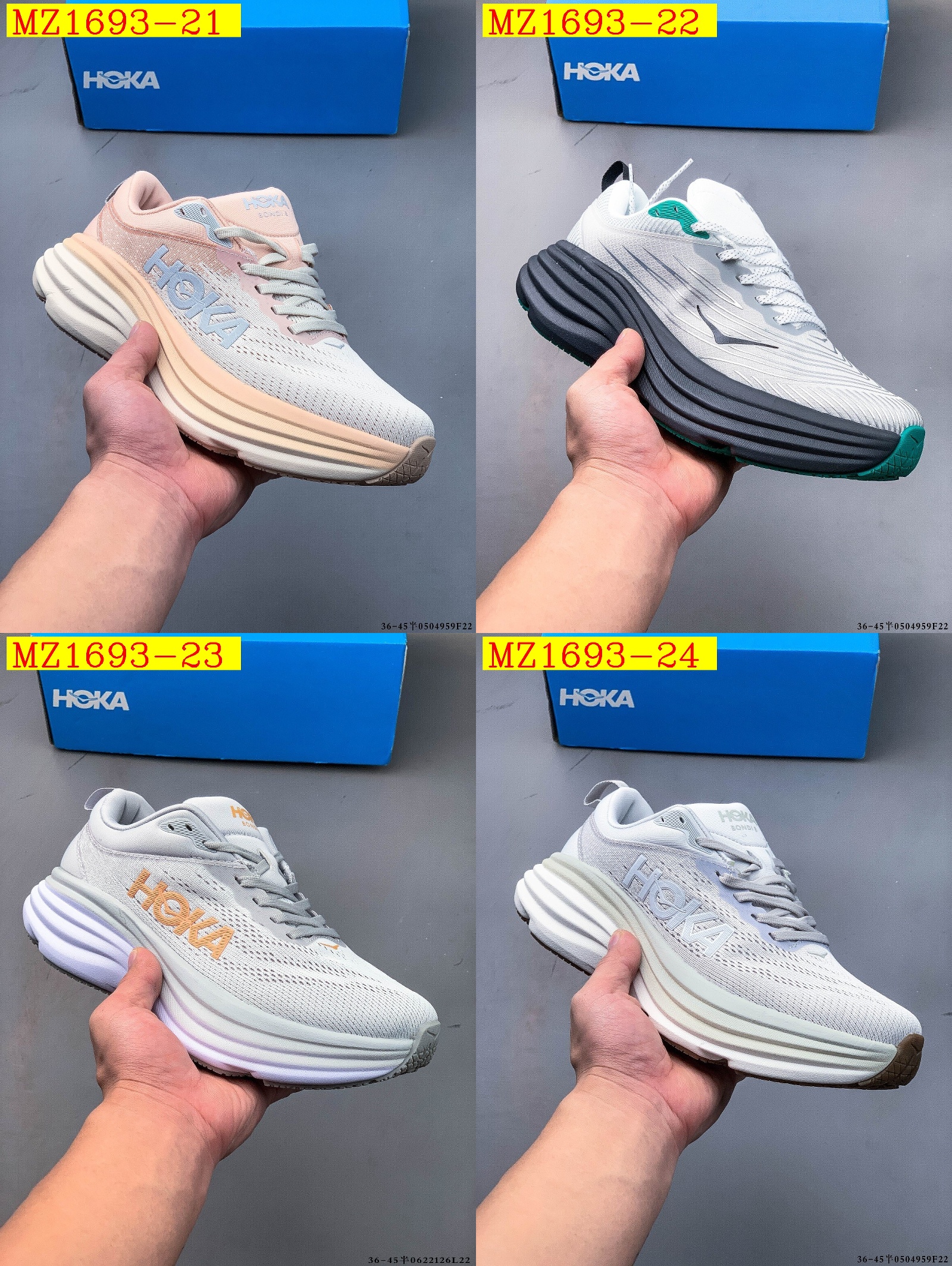 47$ HOKA ONE ONE M BONDI 8 size 36-45 527210 MZ1693 gallery