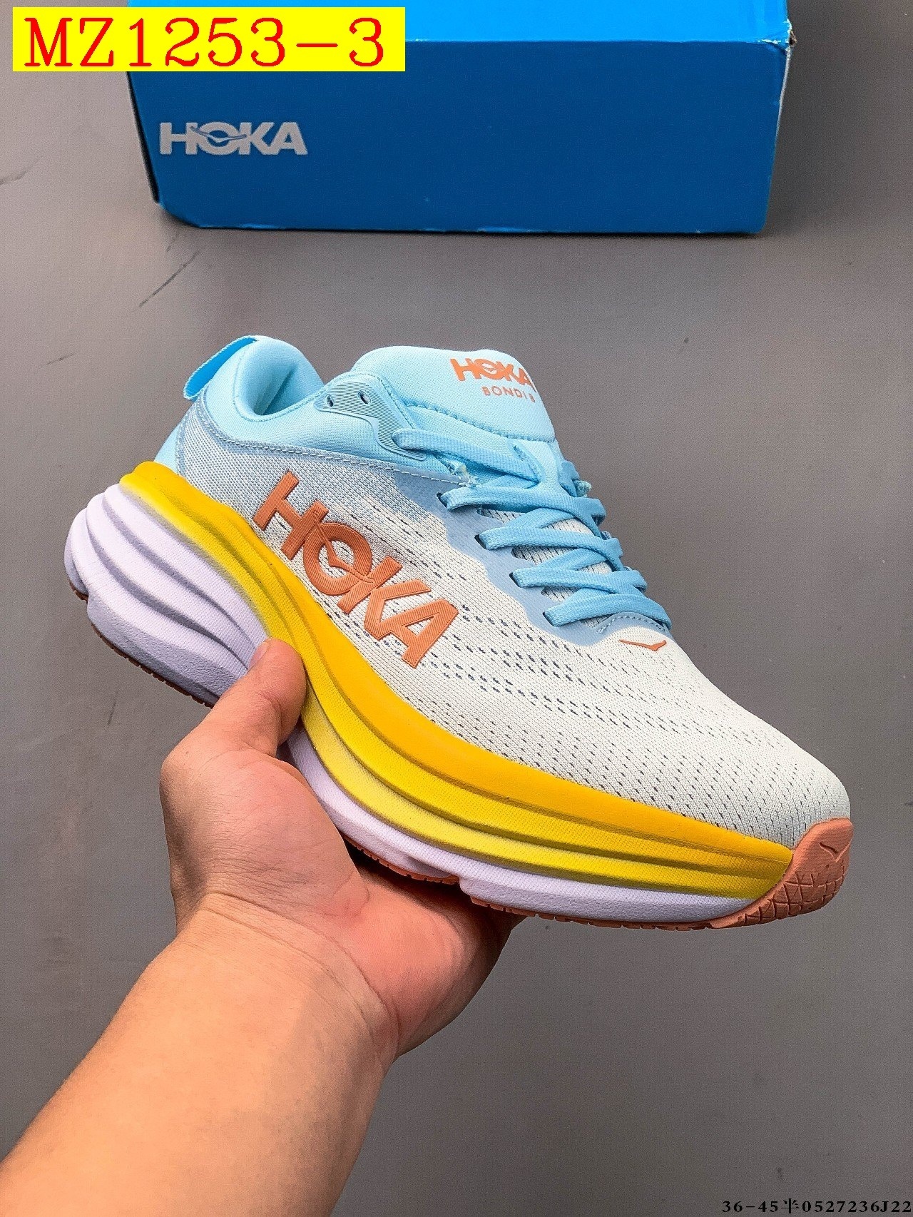 47$ HOKA ONE ONE M BONDI 8 size 36-45 half 723260 MZ1253 gallery