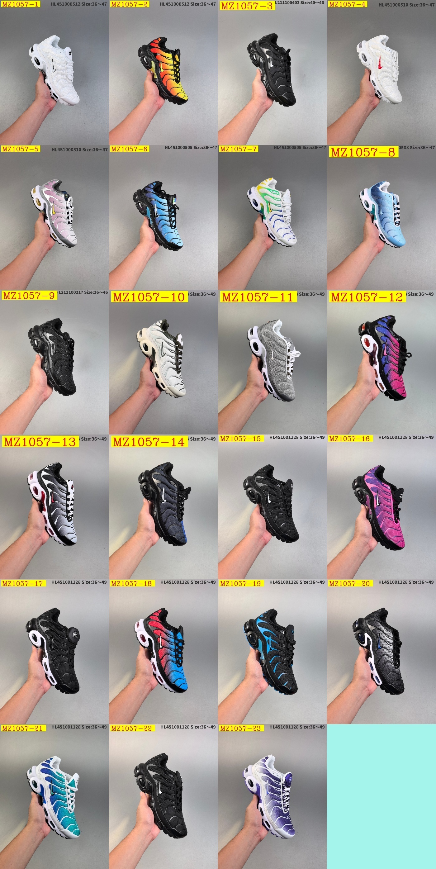 47$ Nike AIR MAX PLUS size 36-46 029240 MZ1057 gallery