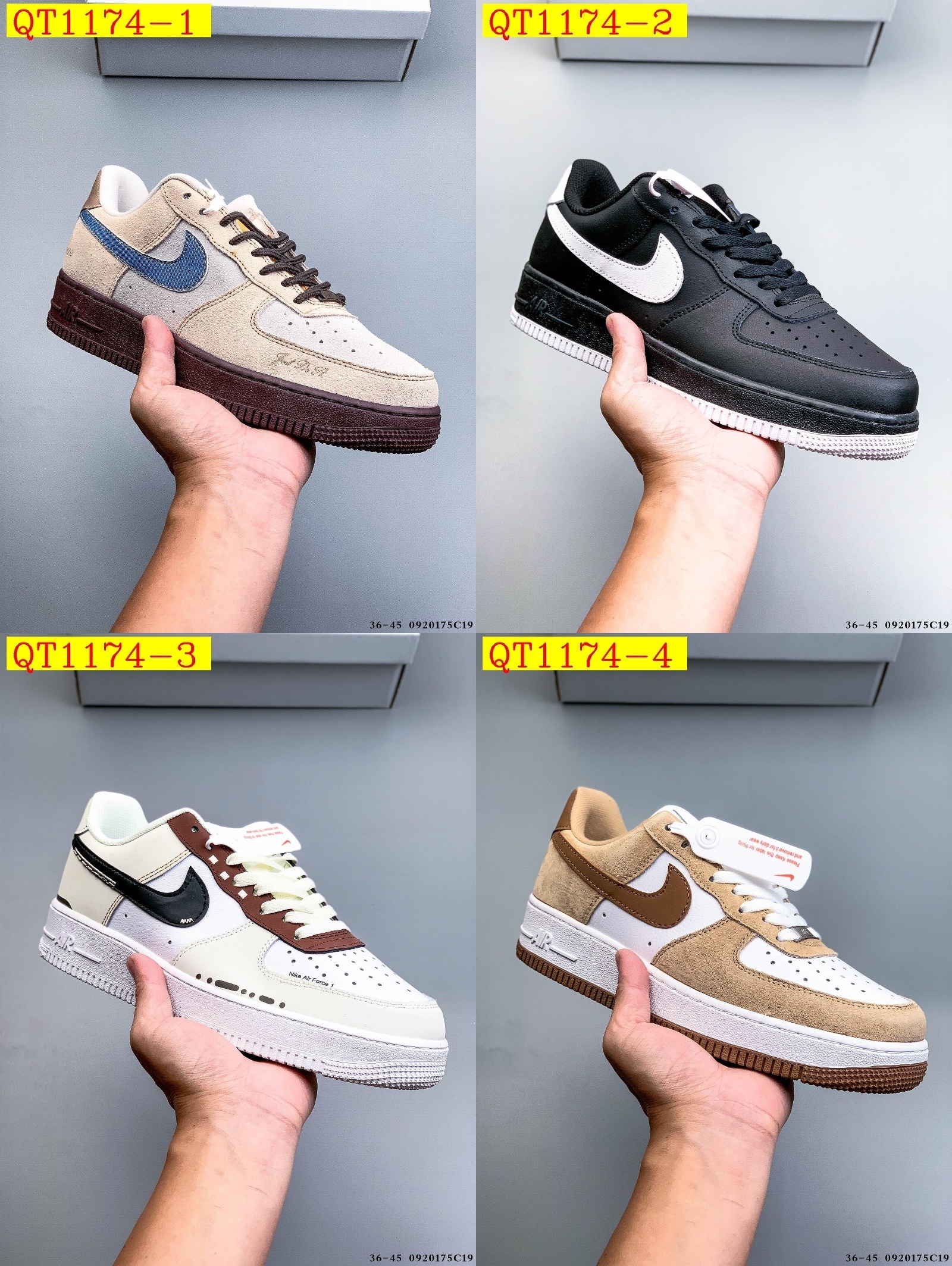47$ Nike Air Force 1 Low Size 36-45 915940 QT1174 QT1178 gallery