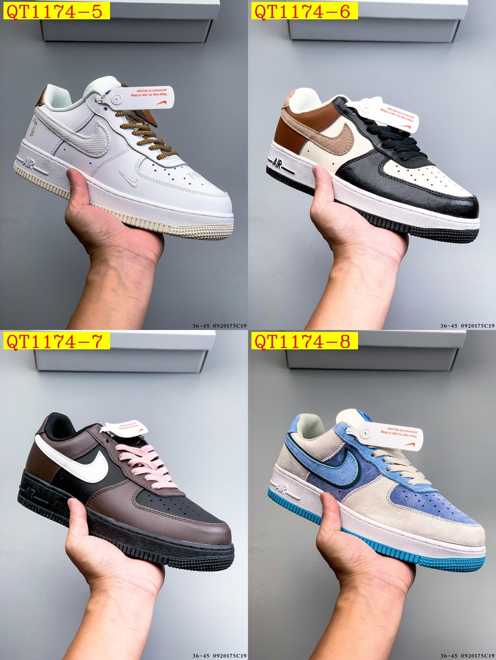47$ Nike Air Force 1 Low Size 36-45 915940 QT1174 QT1178 gallery