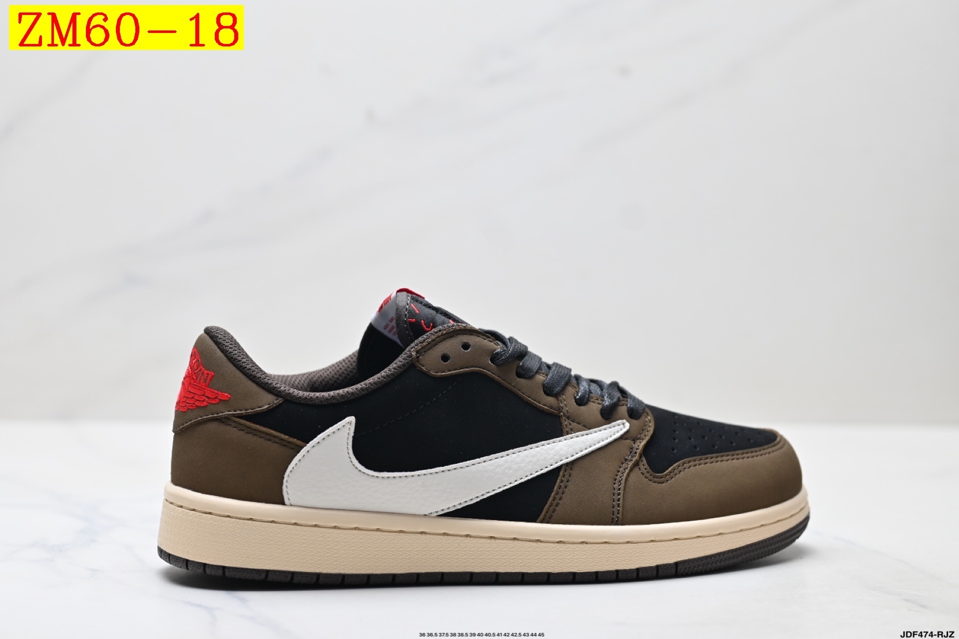 47$ Nike Air Jordan 1 x Travis Scott AJ1 size 36-45 half 526120 ZM60 gallery