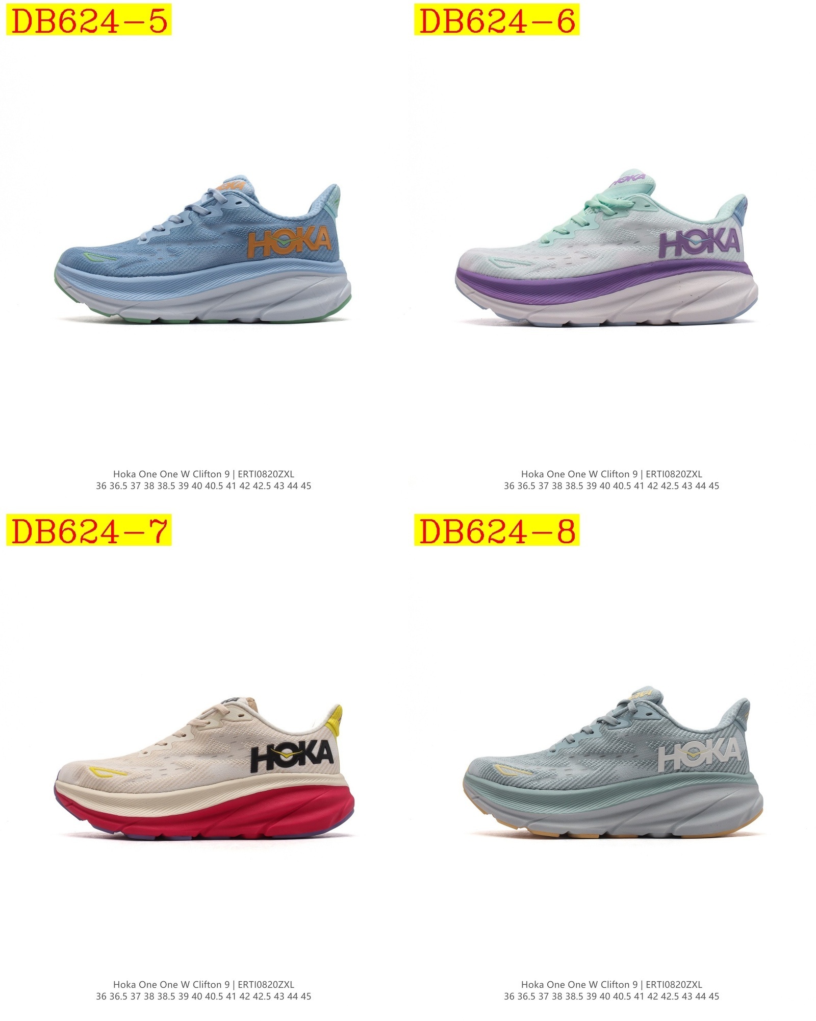 47$ new_dh HOKA ONE ONE size 36-45 52146034058 DB624 gallery