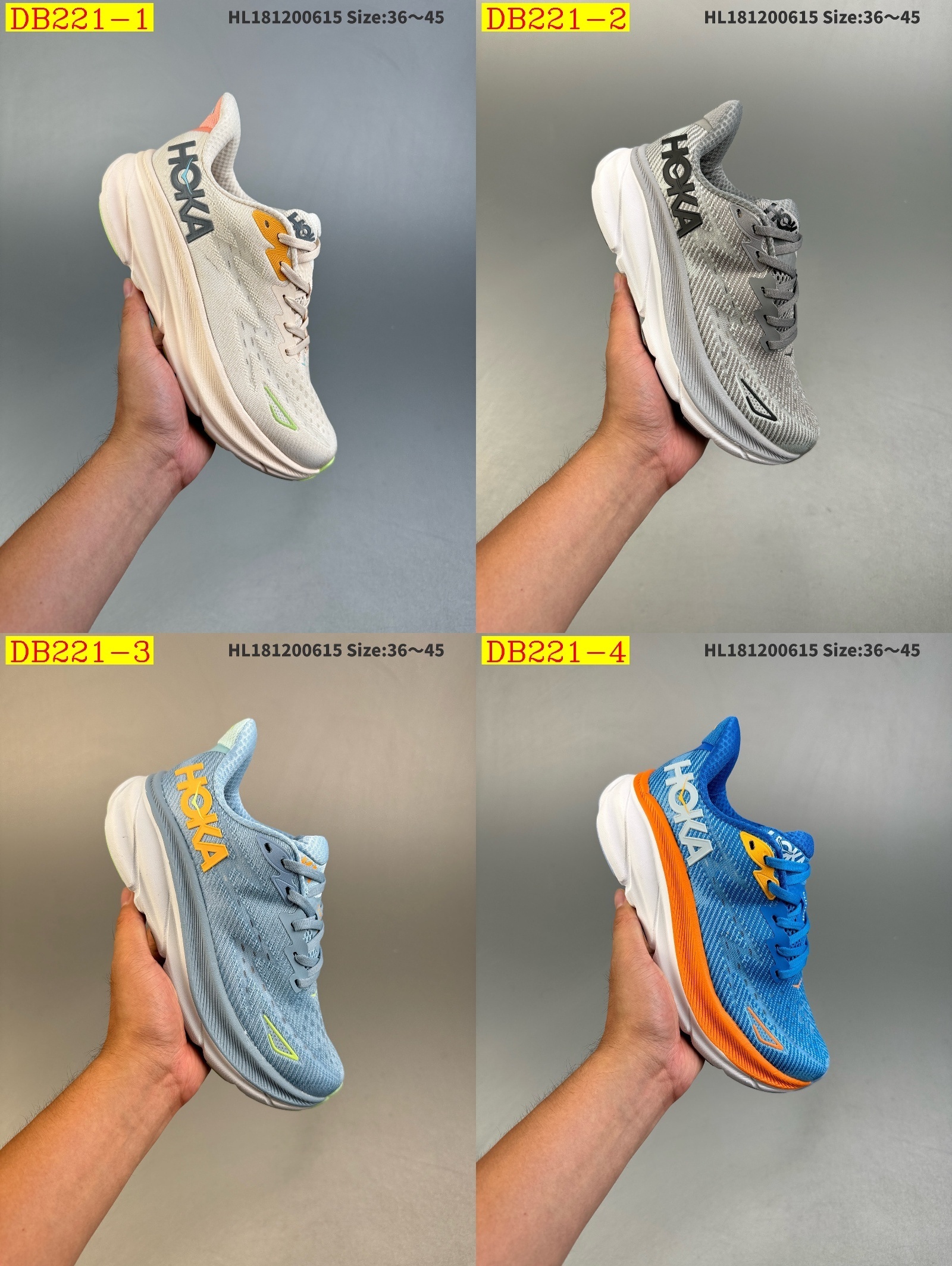 47$ new_dh HOKA W CLIFTON 9 WIDE size 36-45 92641034151 DB221 gallery