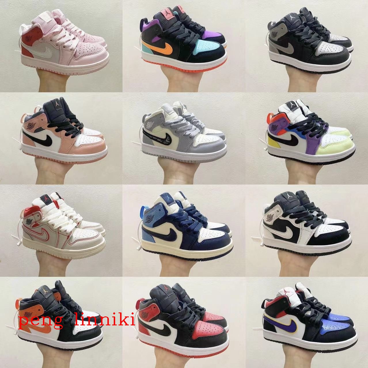 47$ new_dh NIKE AIR JORDAN 1 FOR KIDS 22-37 321440 Q19T36 gallery