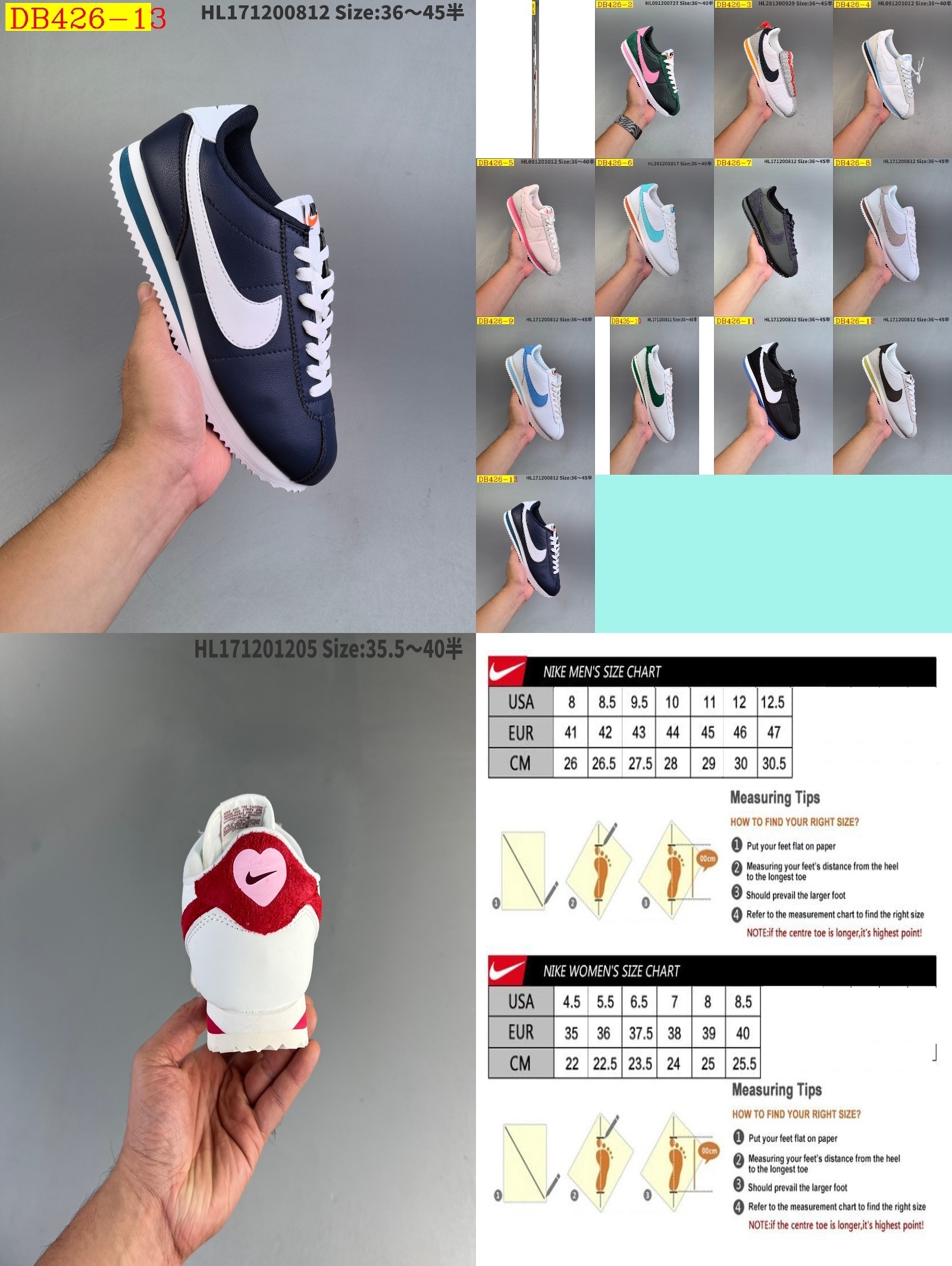 47$ new_dh Top Quality Nike Classic Cortez size 36-40 92548034058 DB426 gallery