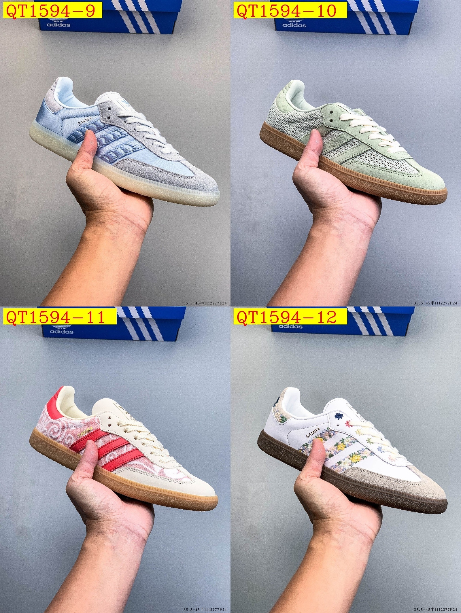 48$ Adidas Samba OG Size 36-45 half 429420 QT1594 gallery