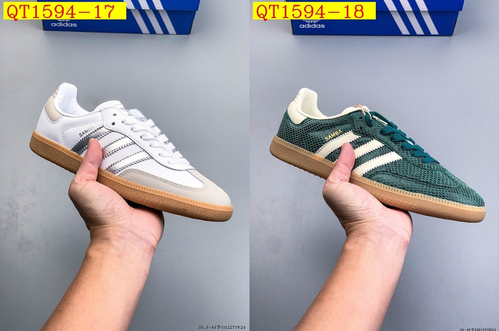 48$ Adidas Samba OG Size 36-45 half 429420 QT1594 gallery