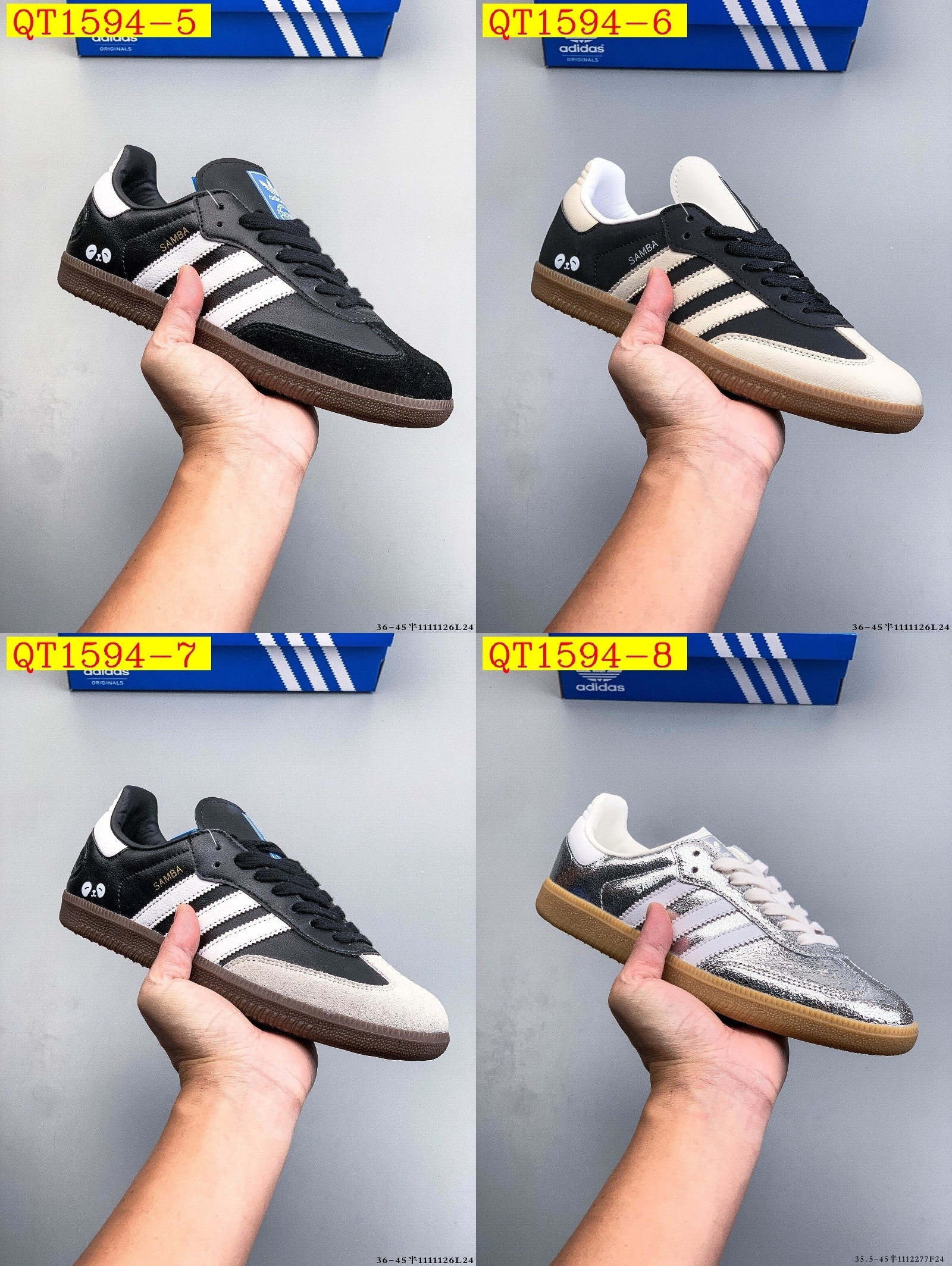 48$ Adidas Samba OG Size 36-45 half 429420 QT1594 gallery