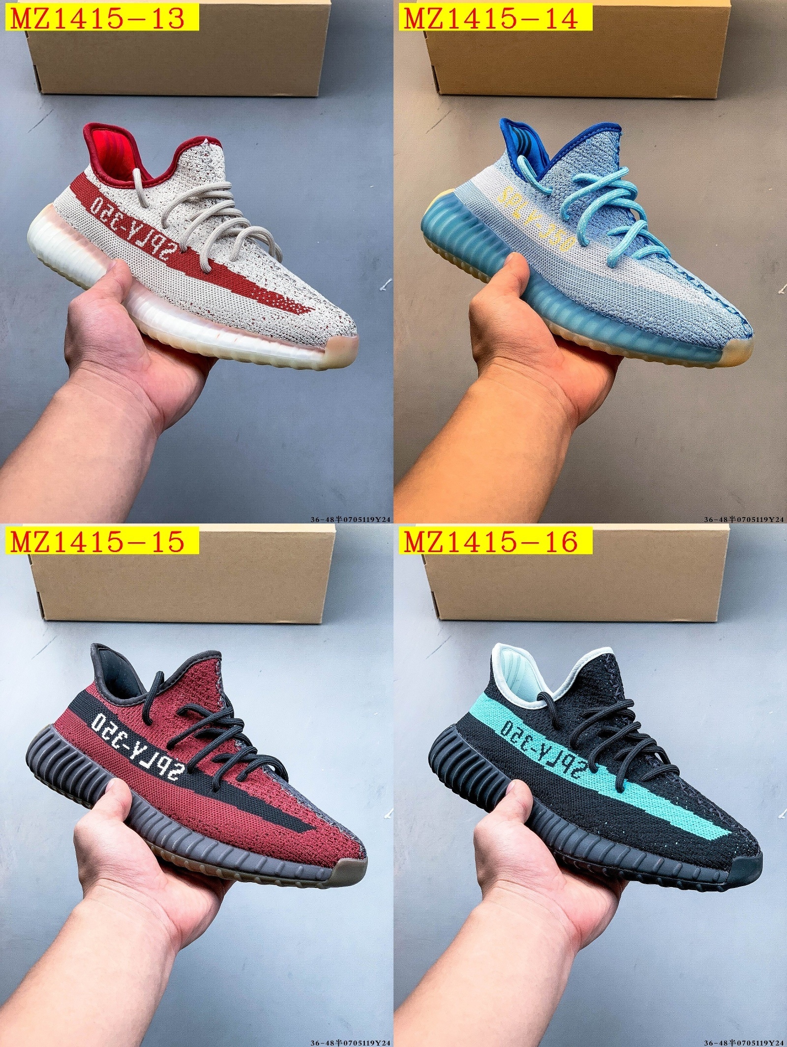 48$ Adidas YEEZY 350 V2 size 36-45 half 020470 MZ1415 gallery