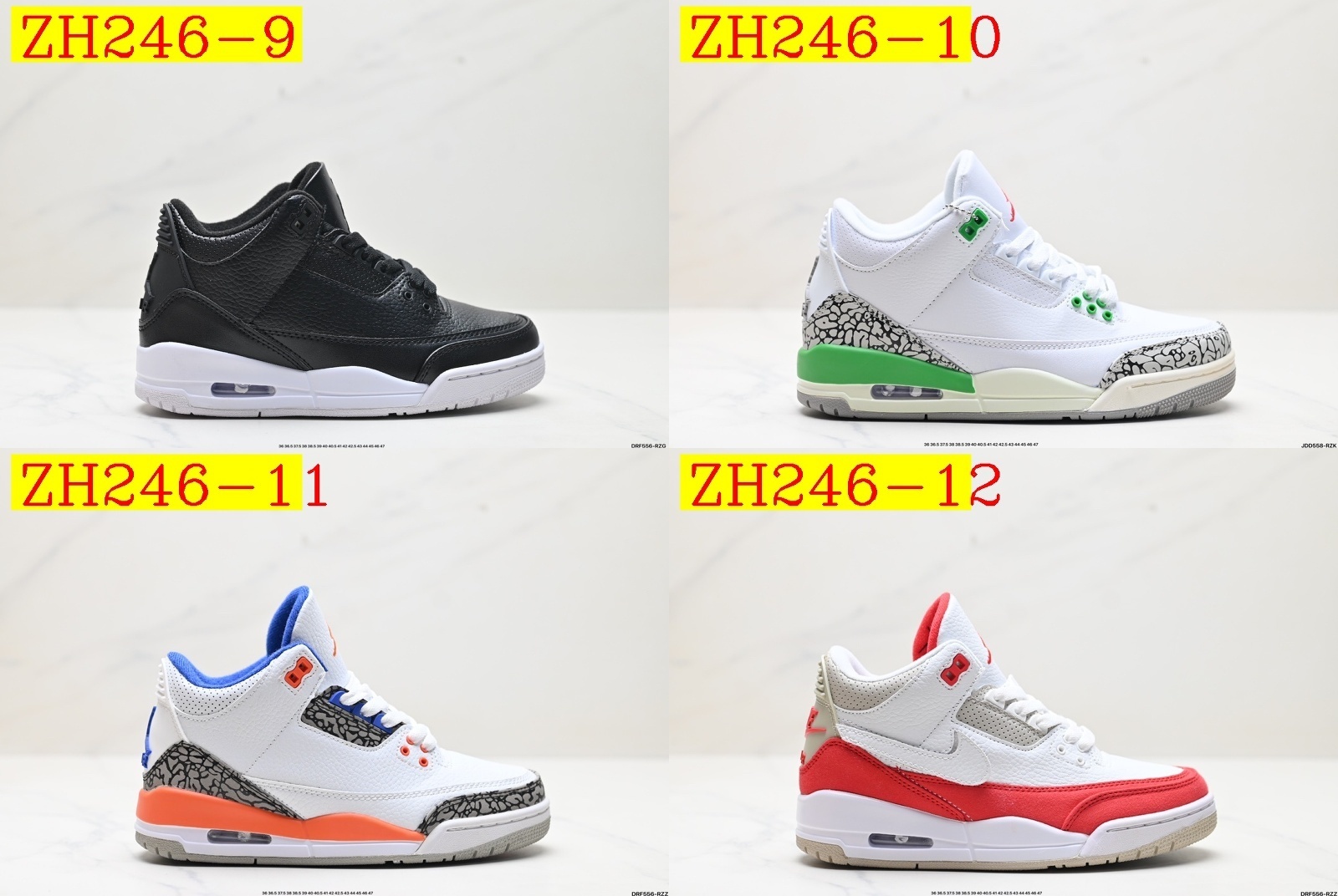 48$ Air Jordan 3 size 36-46 All Colors 3 421050 ZH246 gallery