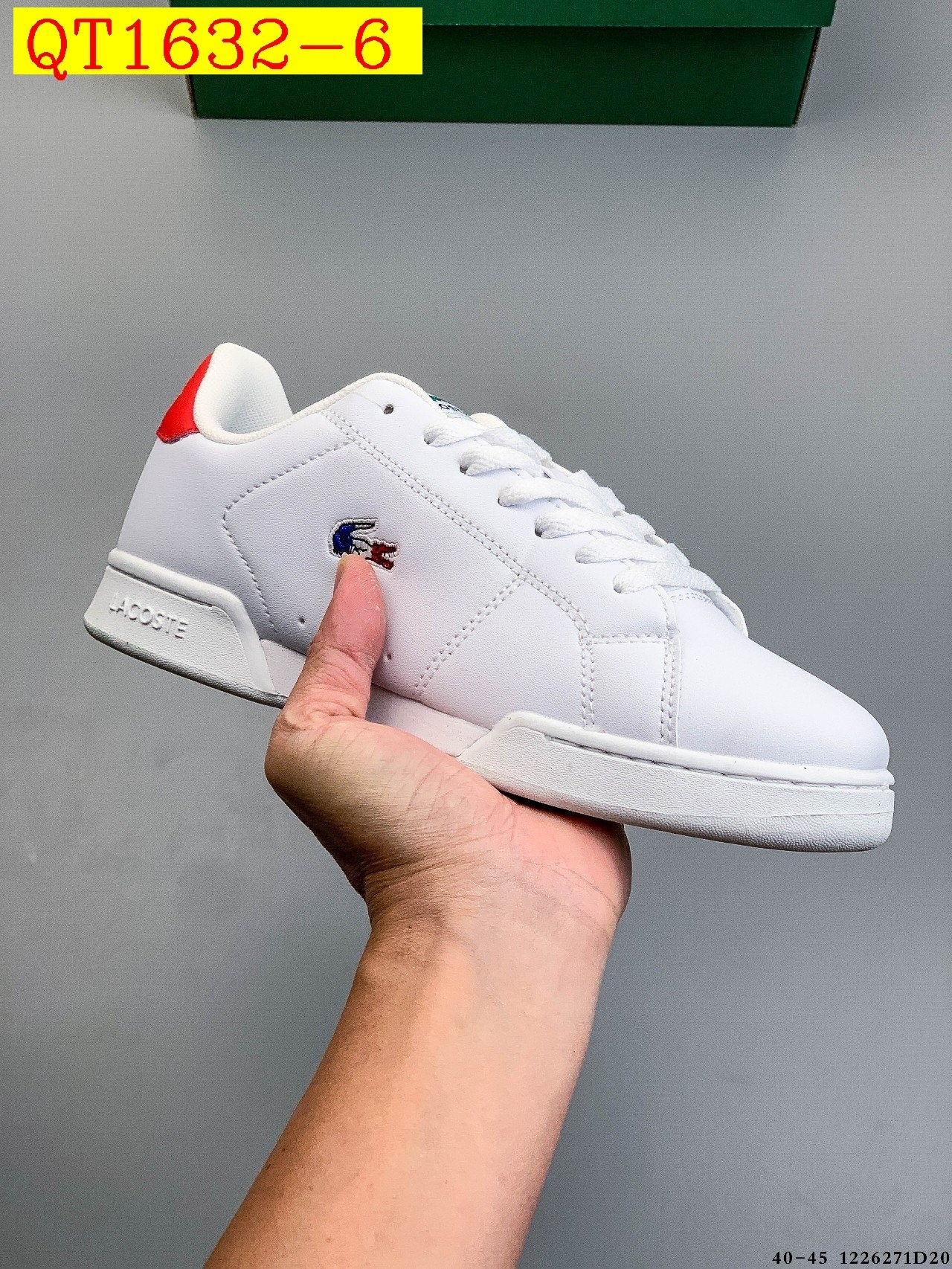 48$ LACOSTE Carnaby Cup Size 40-45 323010 QT1632 gallery