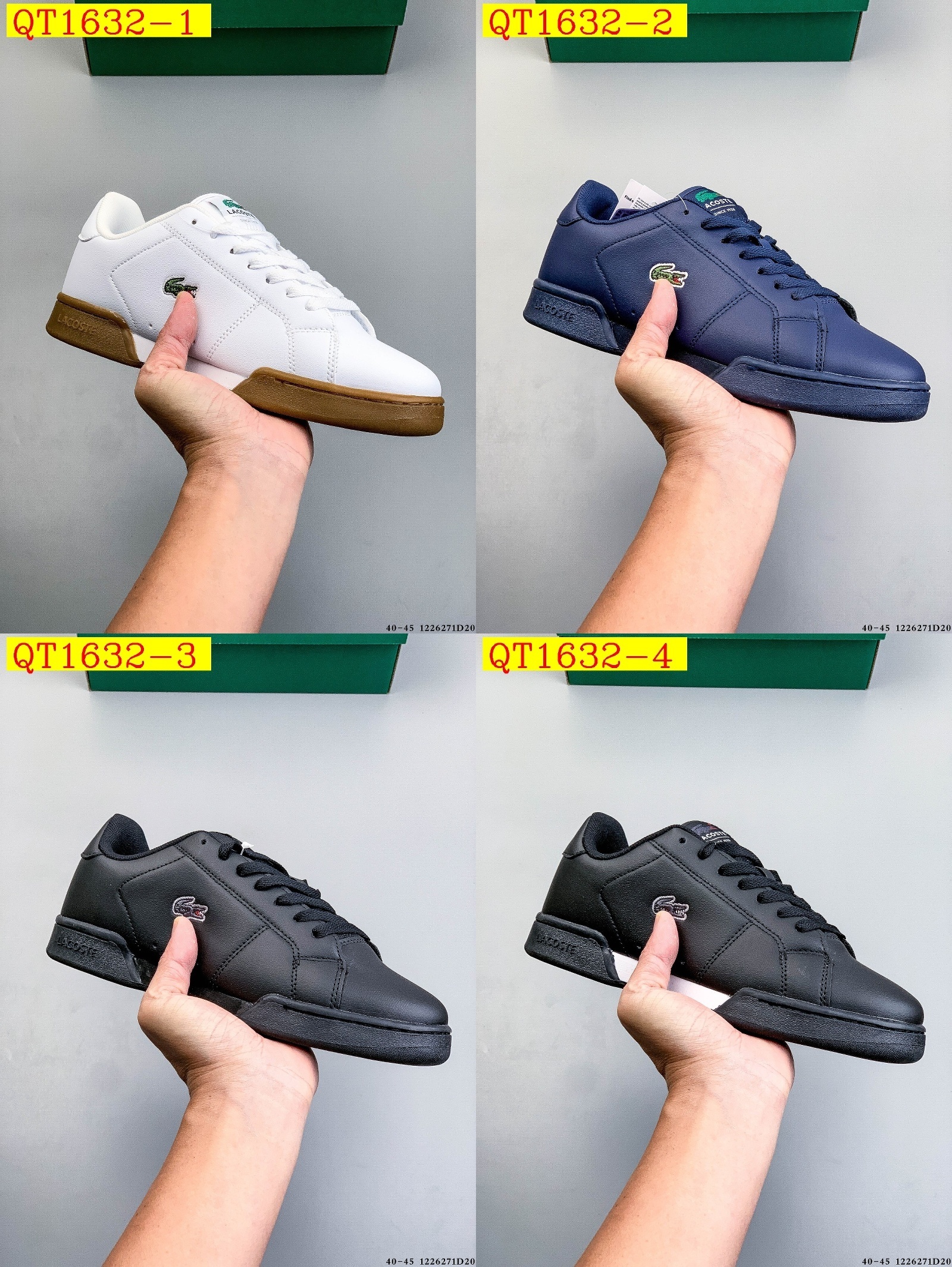 48$ LACOSTE Carnaby Cup Size 40-45 323010 QT1632 gallery