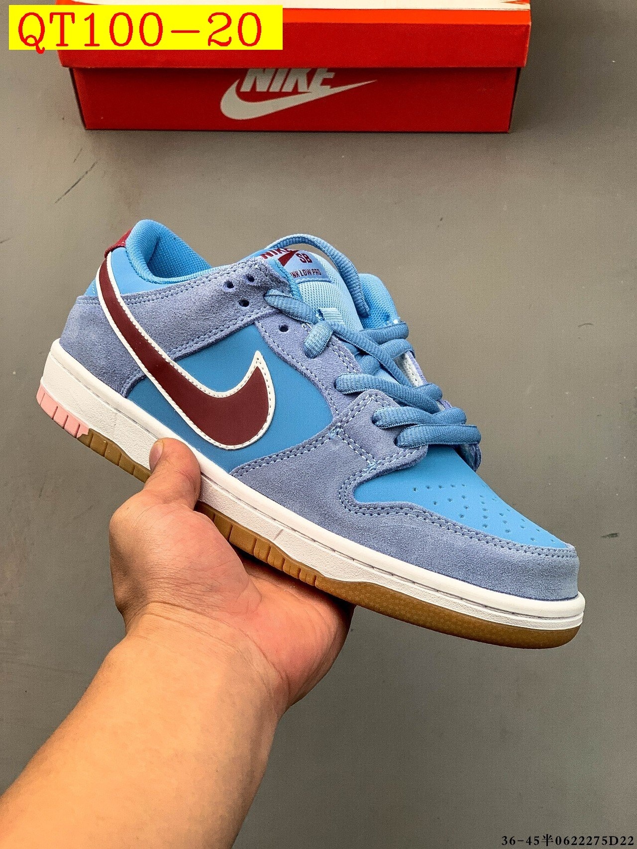 48$ NIKE SB DUNK LOW PRO size 36-45 half 129230 QT100 gallery