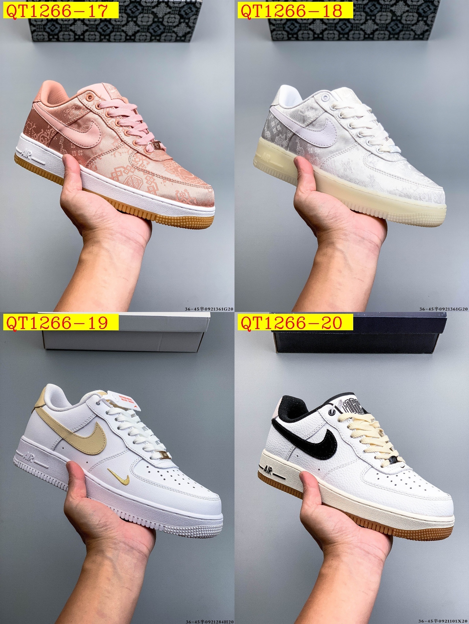 48$ Nike Air Force 1 Low Leather all colors Size 36-45 half 525050 QT1266 gallery