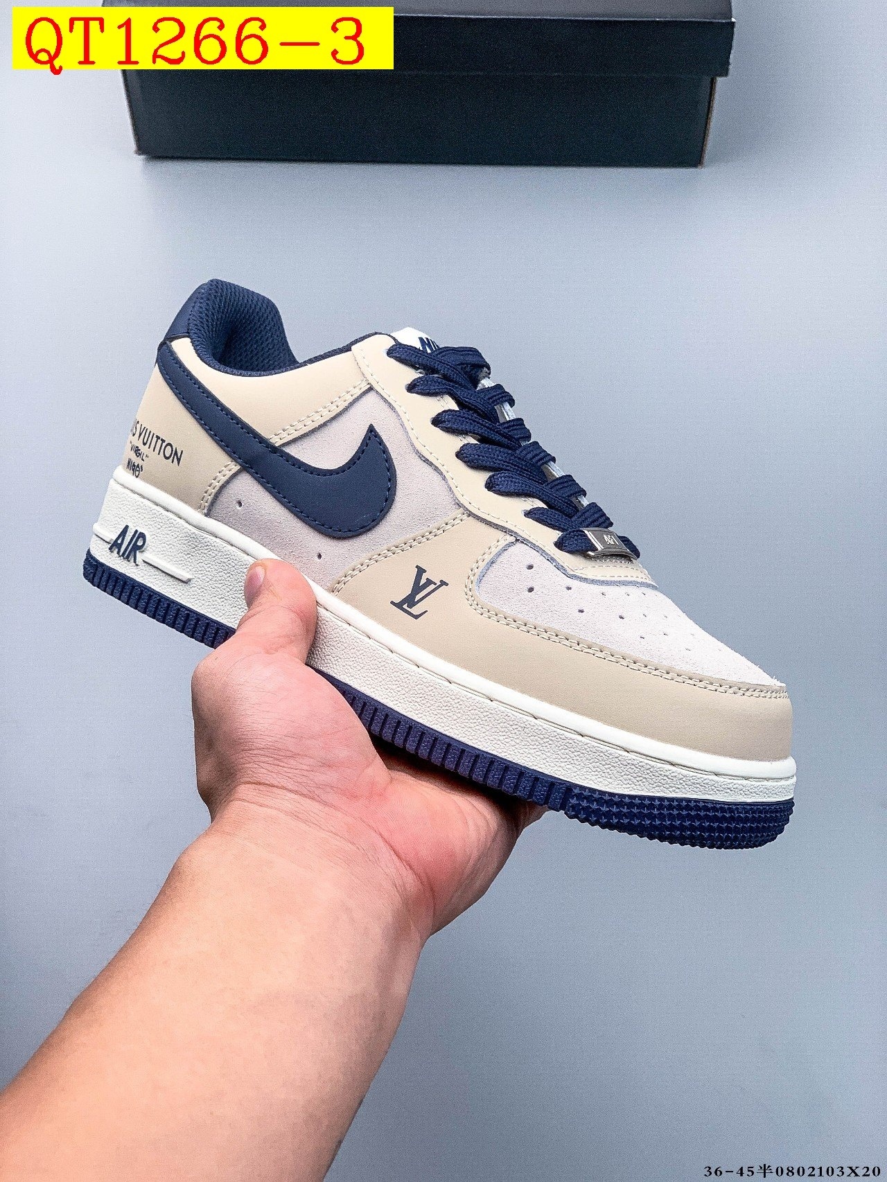 48$ Nike Air Force 1 Low Leather all colors Size 36-45 half 525050 QT1266 gallery