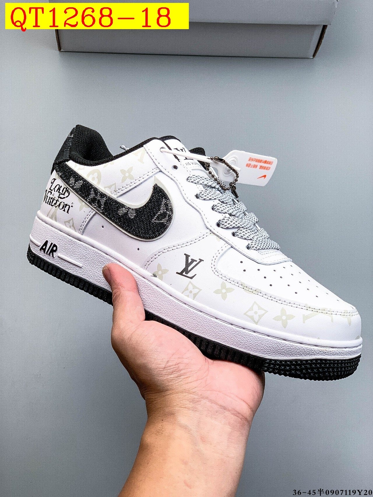 48$ Nike Air Force 1 Low Leather all colors Size 36-45 half 620060 QT1268 gallery