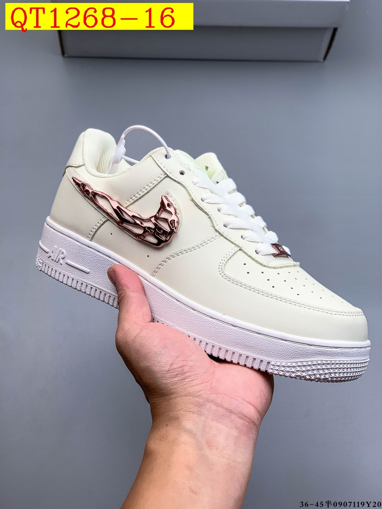 48$ Nike Air Force 1 Low Leather all colors Size 36-45 half 620060 QT1268 gallery