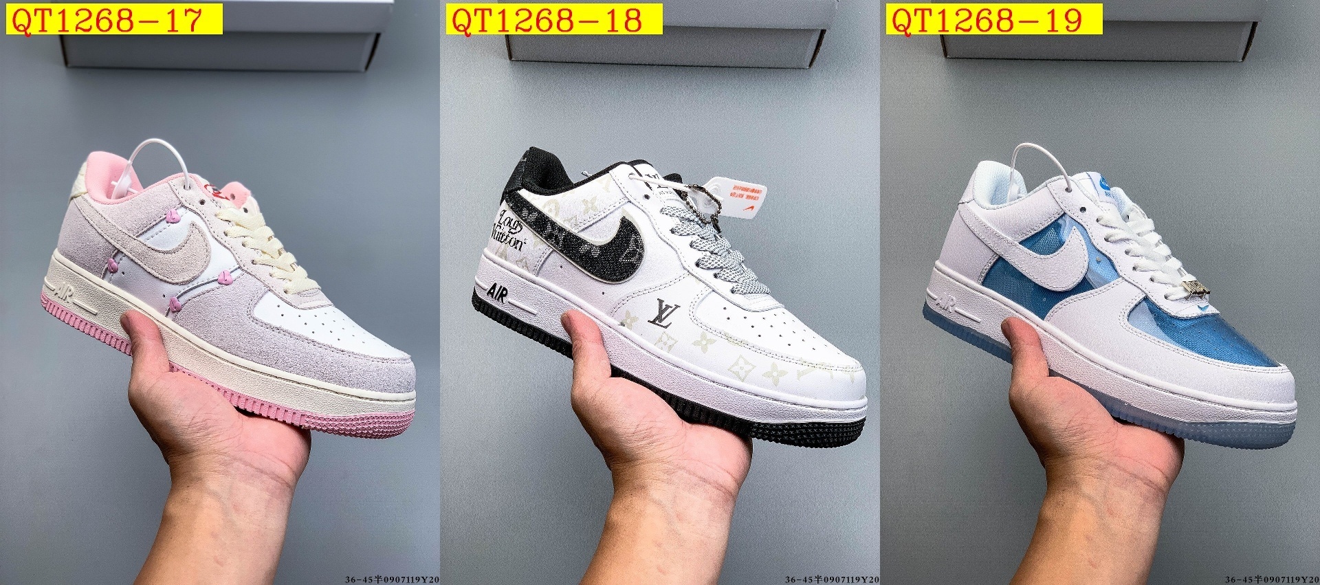 48$ Nike Air Force 1 Low Leather all colors Size 36-45 half 620060 QT1268 gallery
