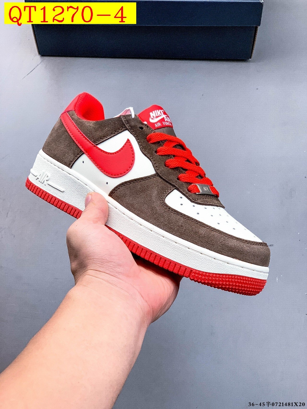 48$ Nike Air Force 1 Low Leather all colors Size 36-45 half 721050 QT1270 gallery