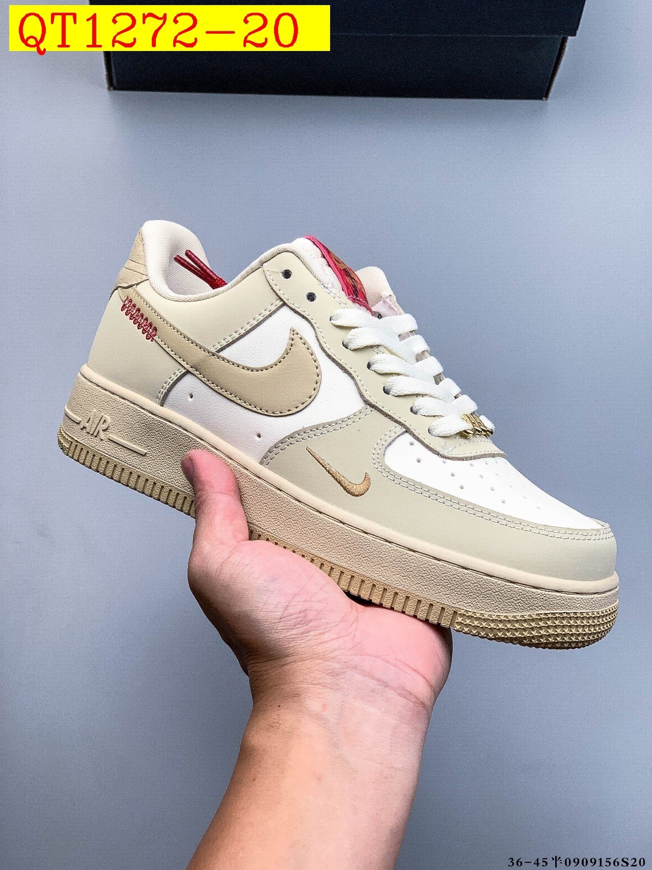 48$ Nike Air Force 1 Low Leather all colors Size 36-45 half 826090 QT1272 gallery