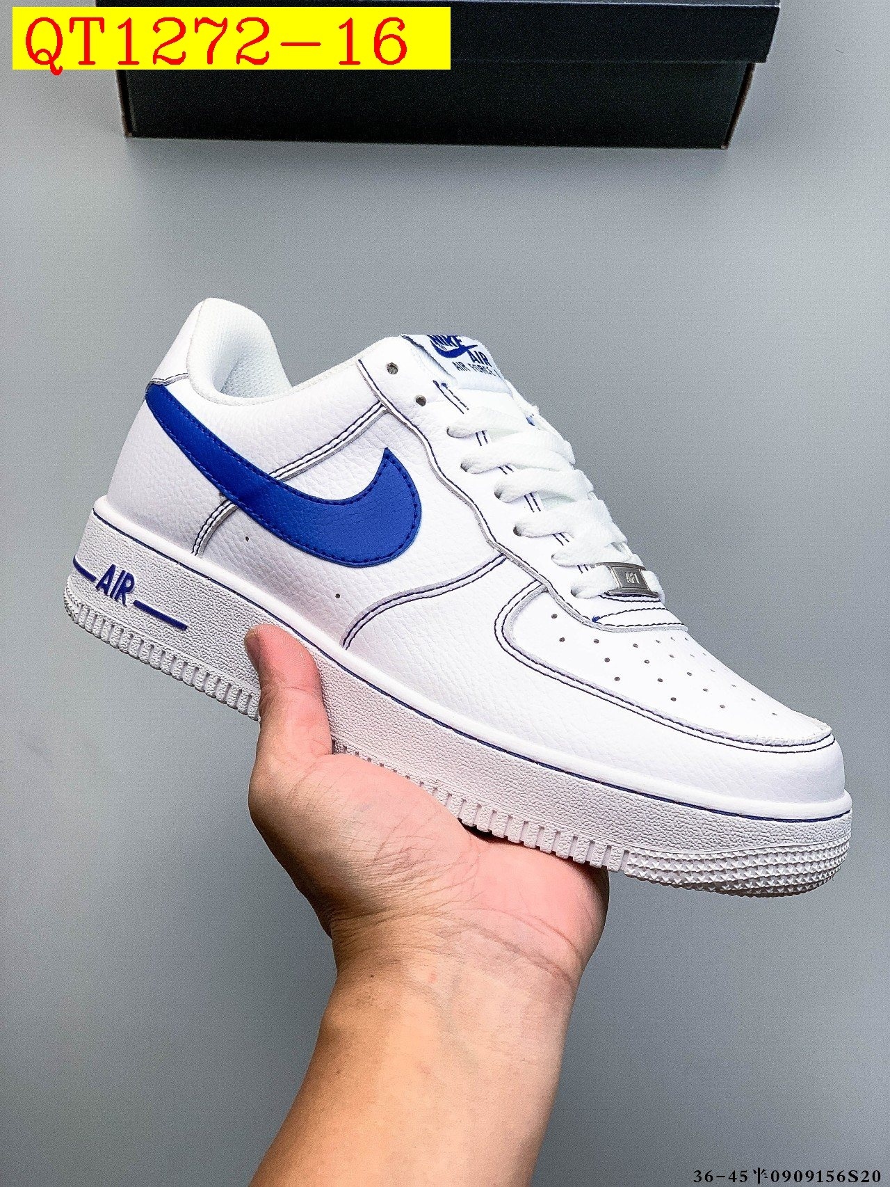 48$ Nike Air Force 1 Low Leather all colors Size 36-45 half 826090 QT1272 gallery